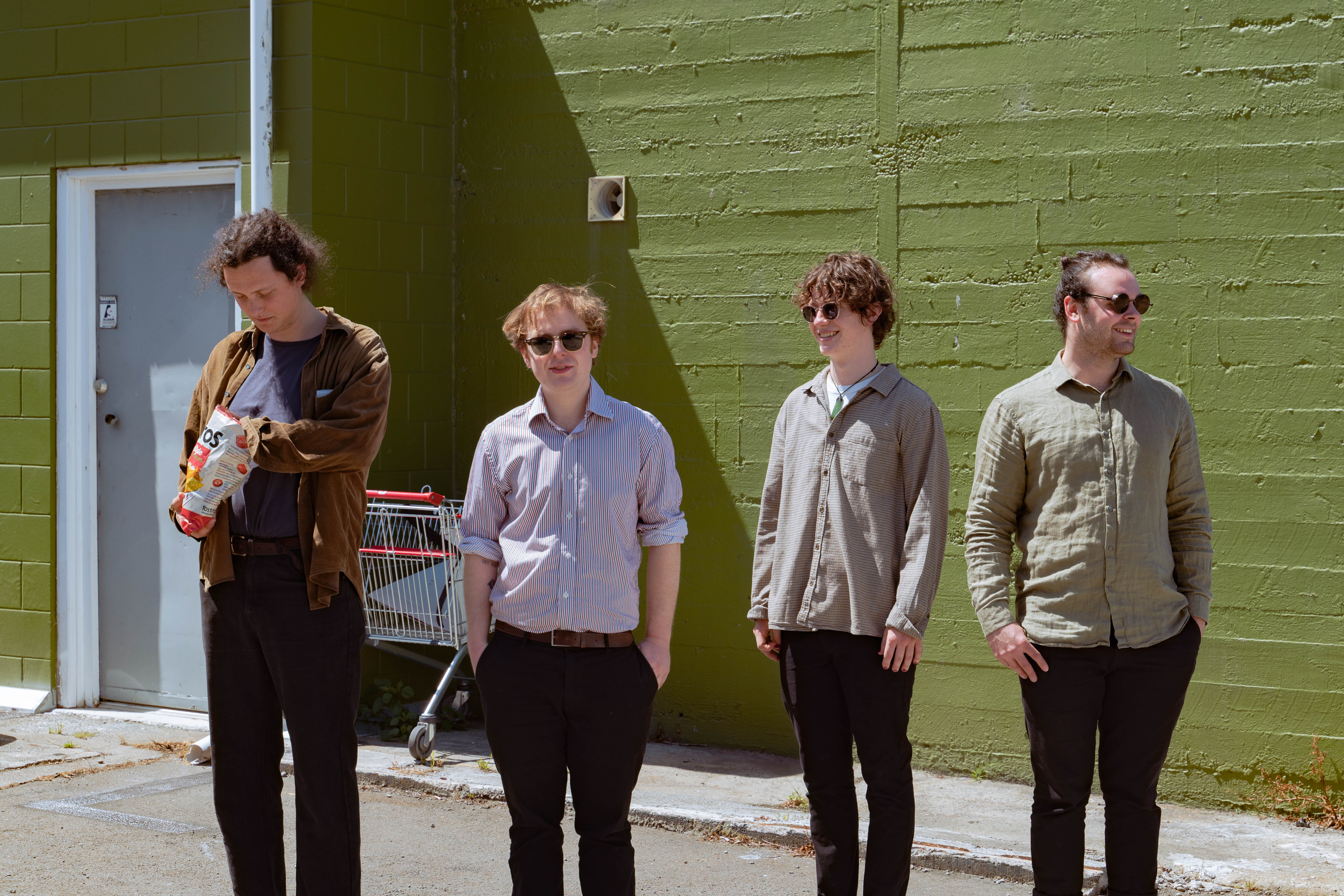 Sam Bambery and band in Ōtautahi, photographed by Ella Waswo