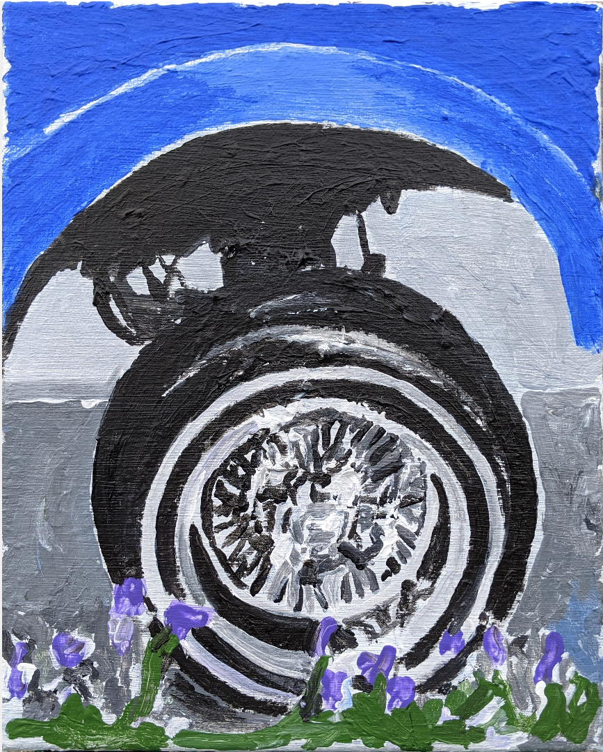 Tyler ArmstrongCurbside PickupAcrylic on canvas10 x 8"2022