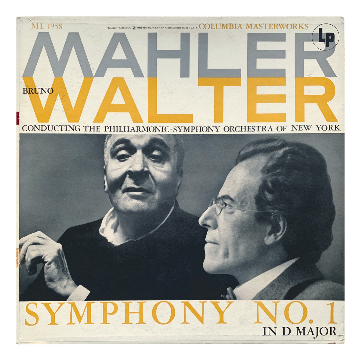Columbia Masterworks ML 4958 Gustav Mahler - Symphony No.1 in D major New York Philharmonic - Bruno Walter Design: Fred Plaut (photography)