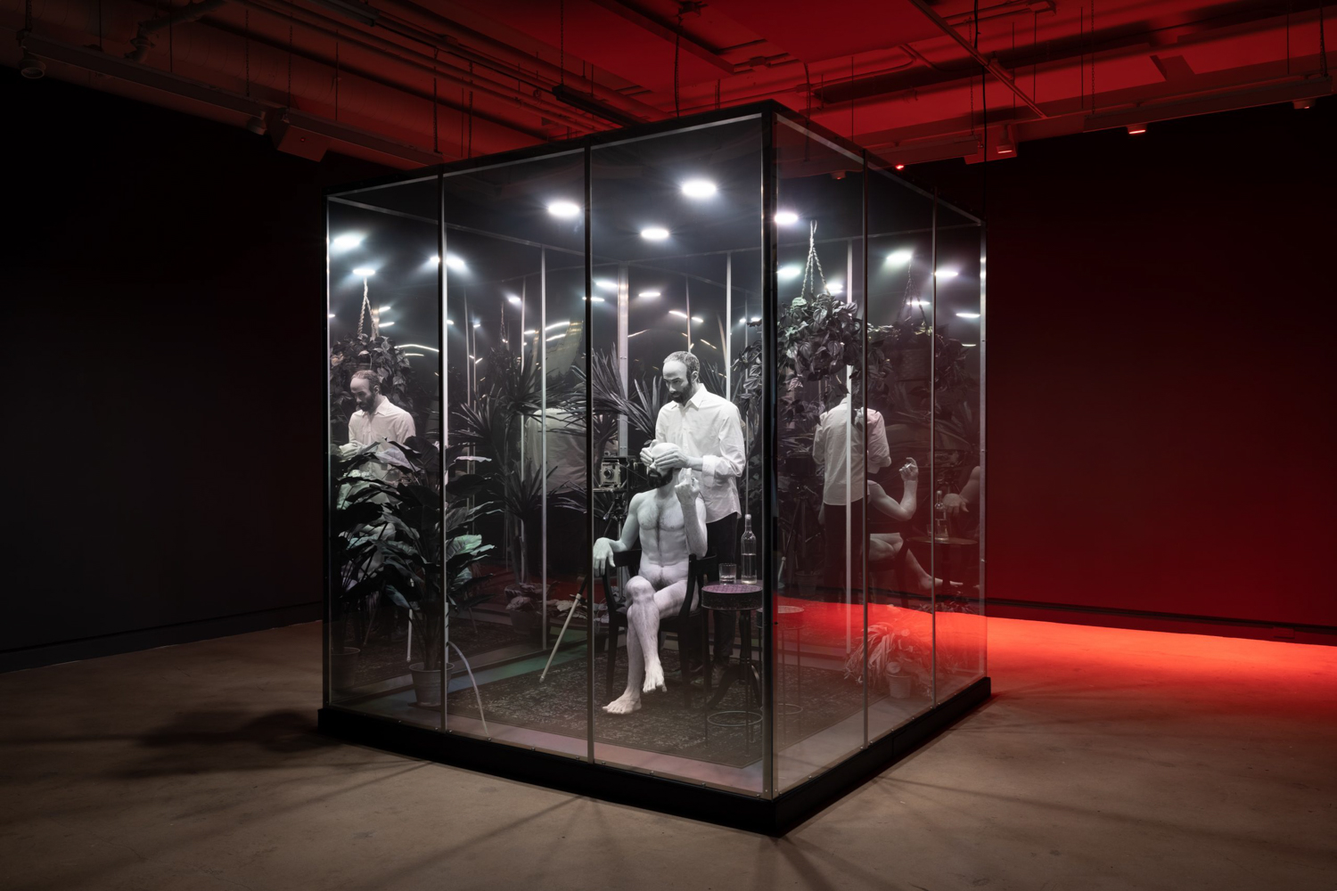 Chris Curreri, Self Portrait with Luis Jacob, Occurrence (MOMENTA 2023). Photo : Mike Patten