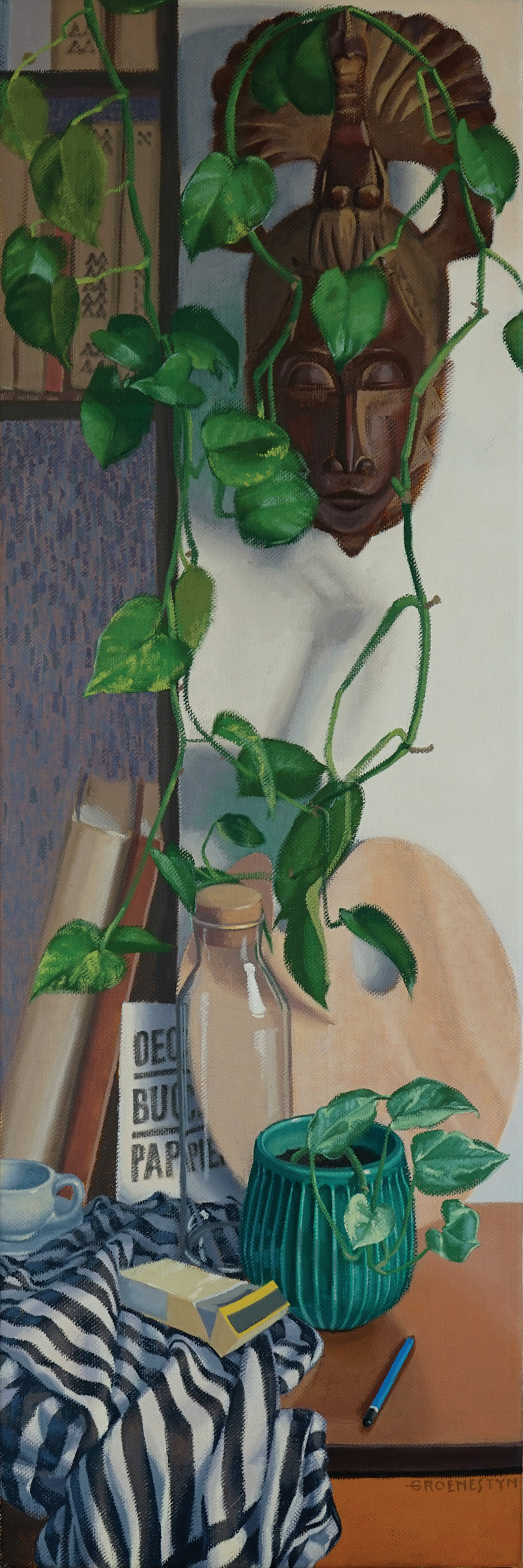 CONTINENTAL BREAKFAST. KAAF ART PRIZE 2024. OIL /öL. 1050X350.