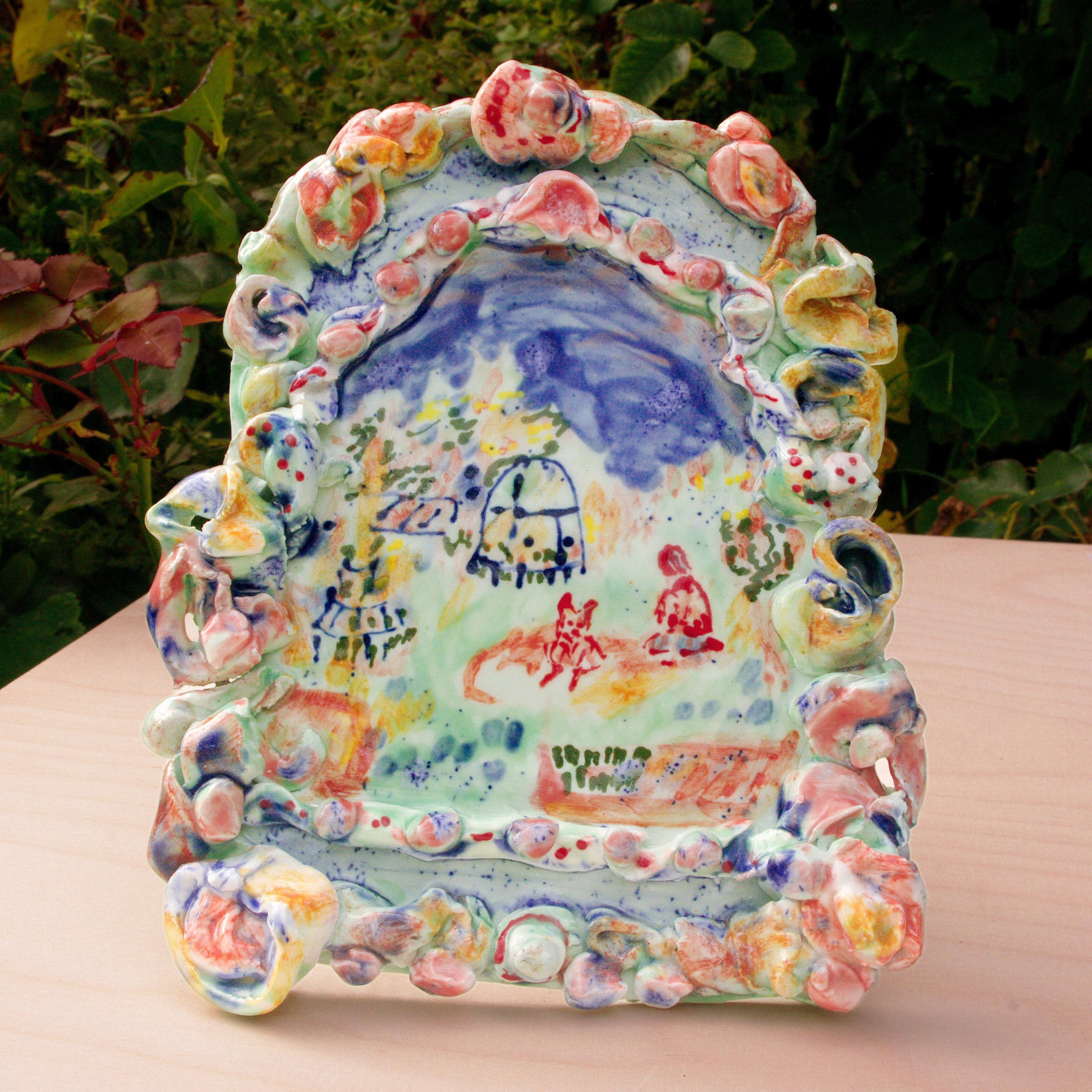 "Autumn in Subcarpathia", glazed ceramics (porcelain), 2025