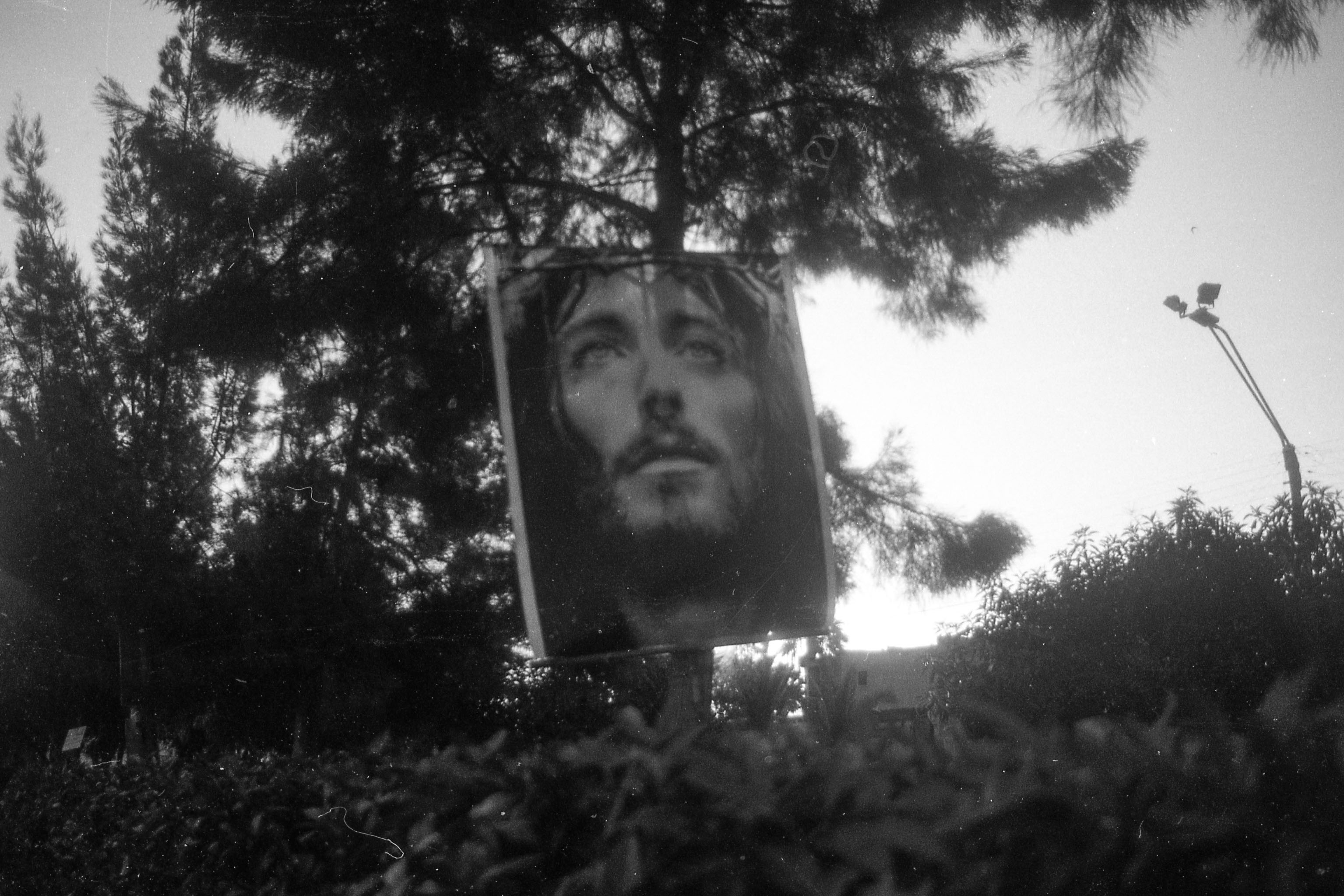 Cristo en una plaza de Arica. 2021