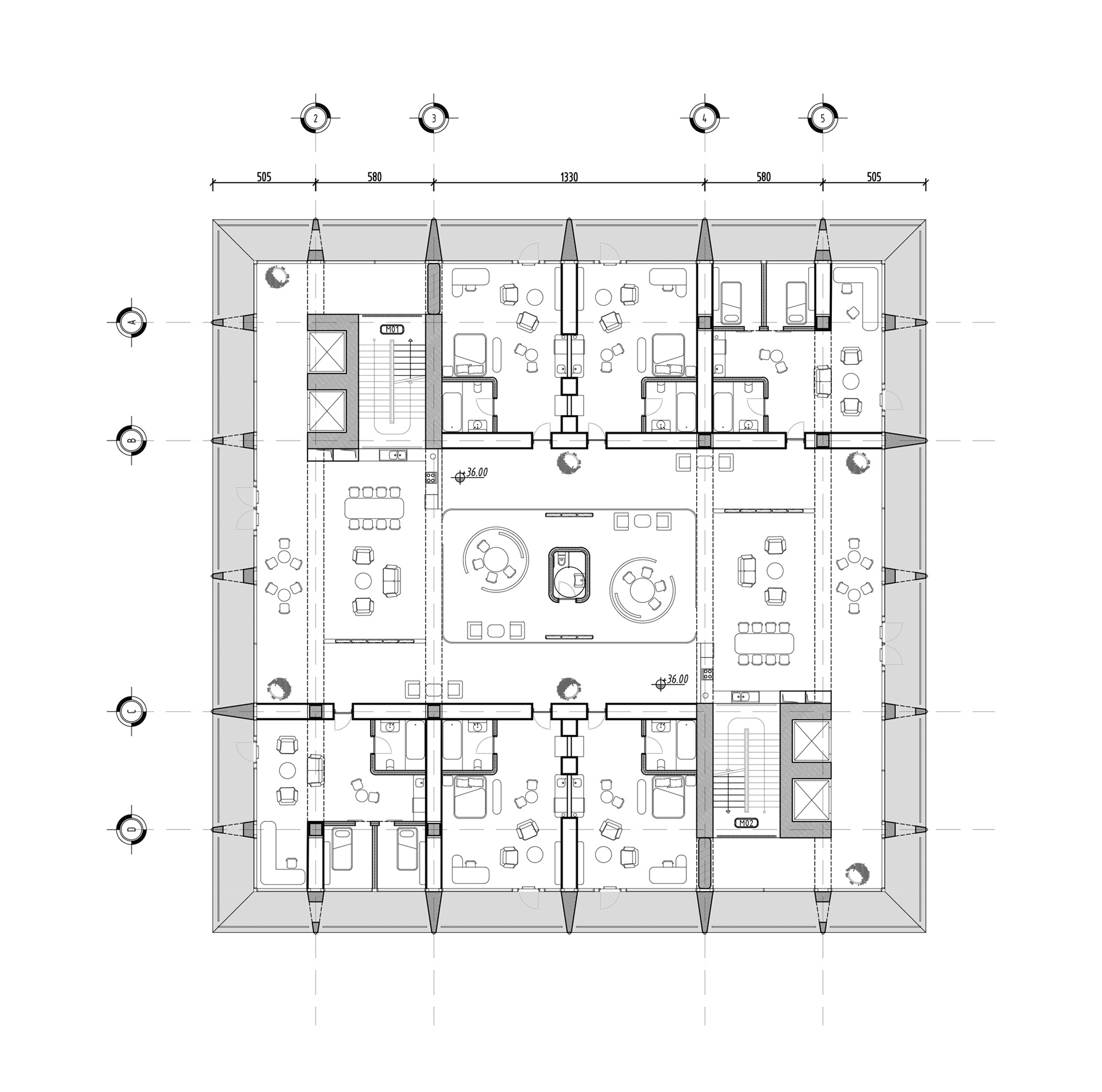 floor plan for co-living spaces