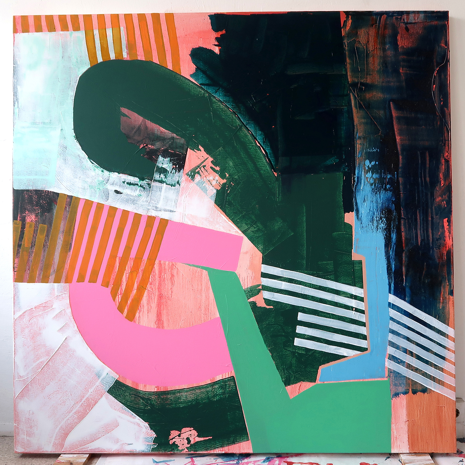 Untitled 502, 2019, Acrylic and oil on canvas, 160x160cm