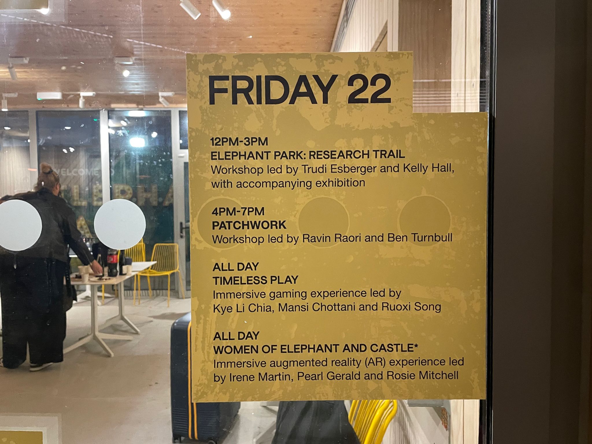 LDF workshop schedule