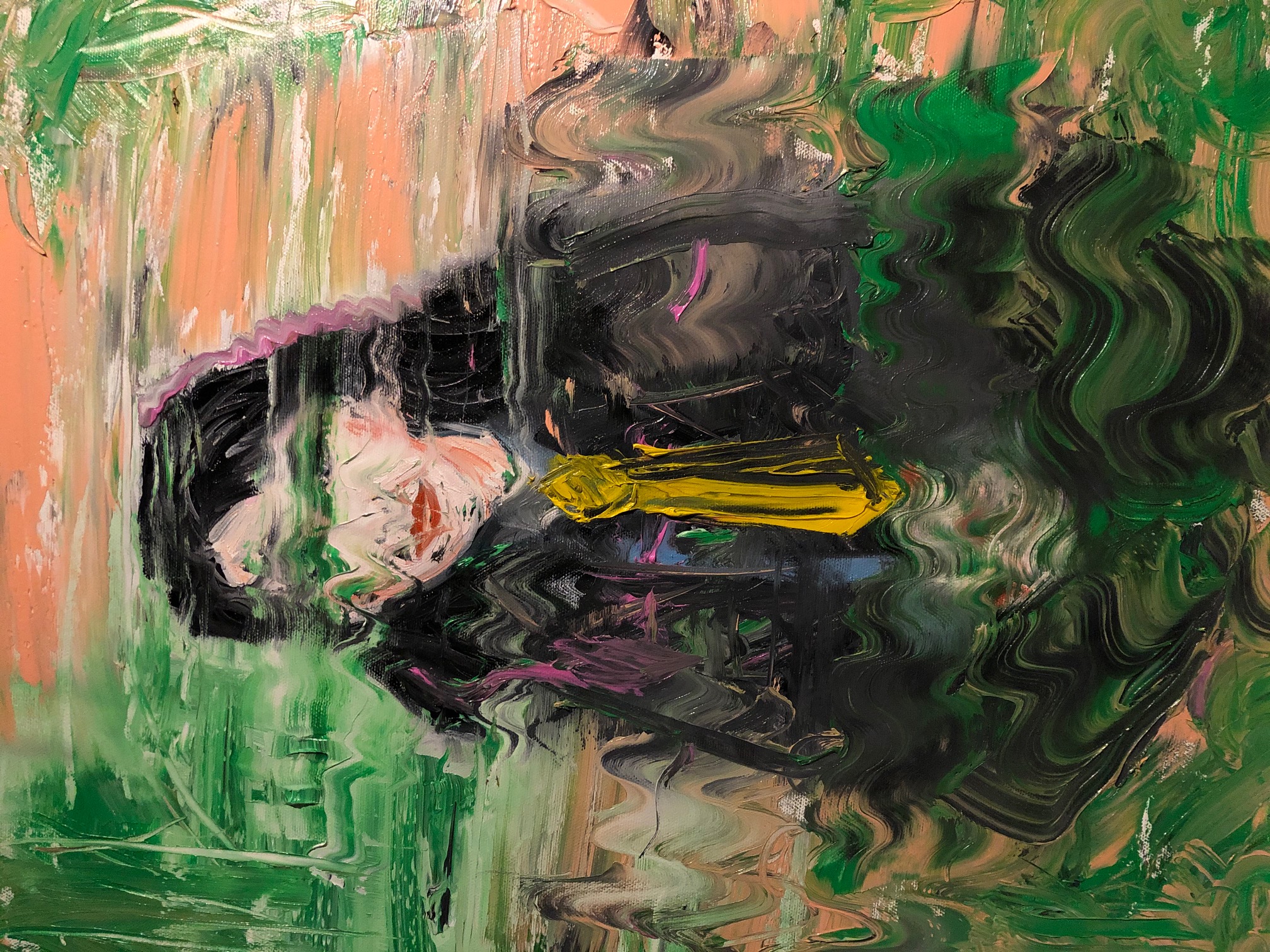 RUBBERBAND GIRL, OIL ON CANVAS, 65X90 CM, MARCH 2019