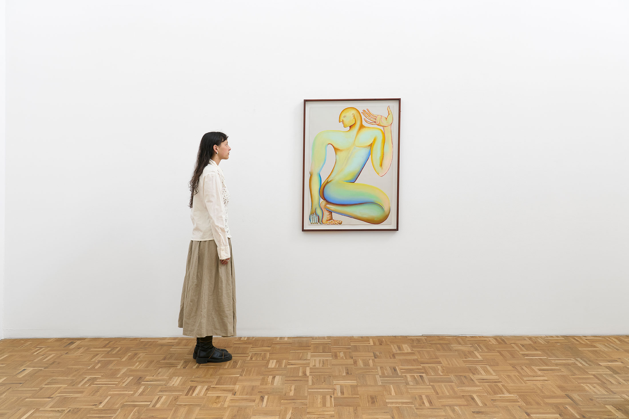 Zoë Paul, Eúphrosýne (2025) | Chalk pastel on Clairefontaine Pastelmat, 100 x 70 cm; 110.5 x 80.5 x 5 cm (framed)