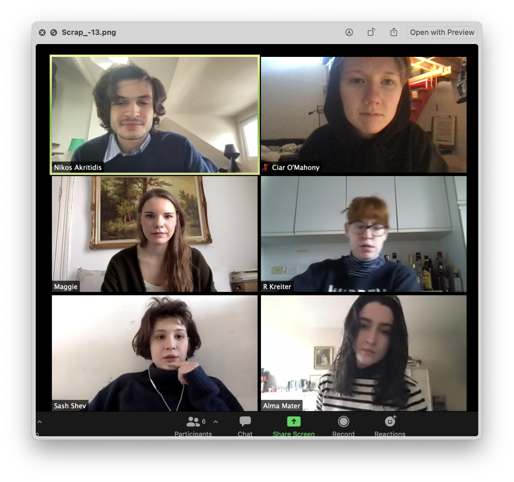 My practice happens over zoom