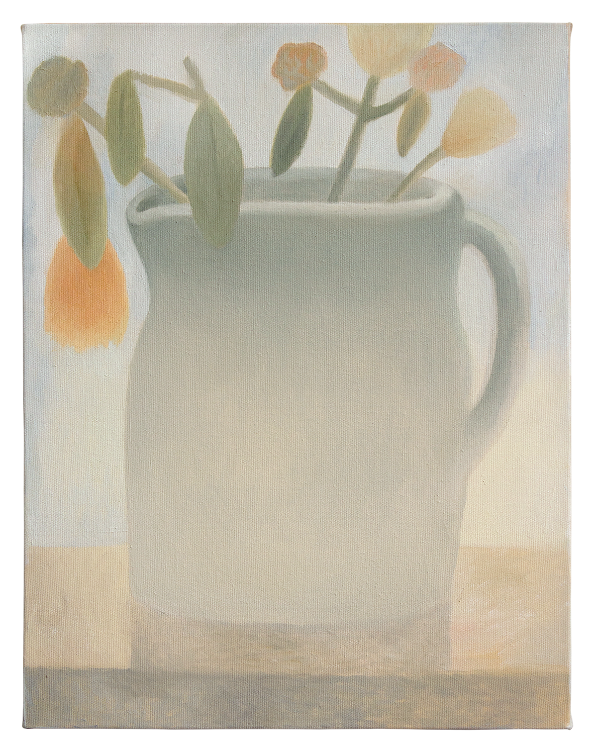 "Jarra com flores", 2019, óleo sobre tela