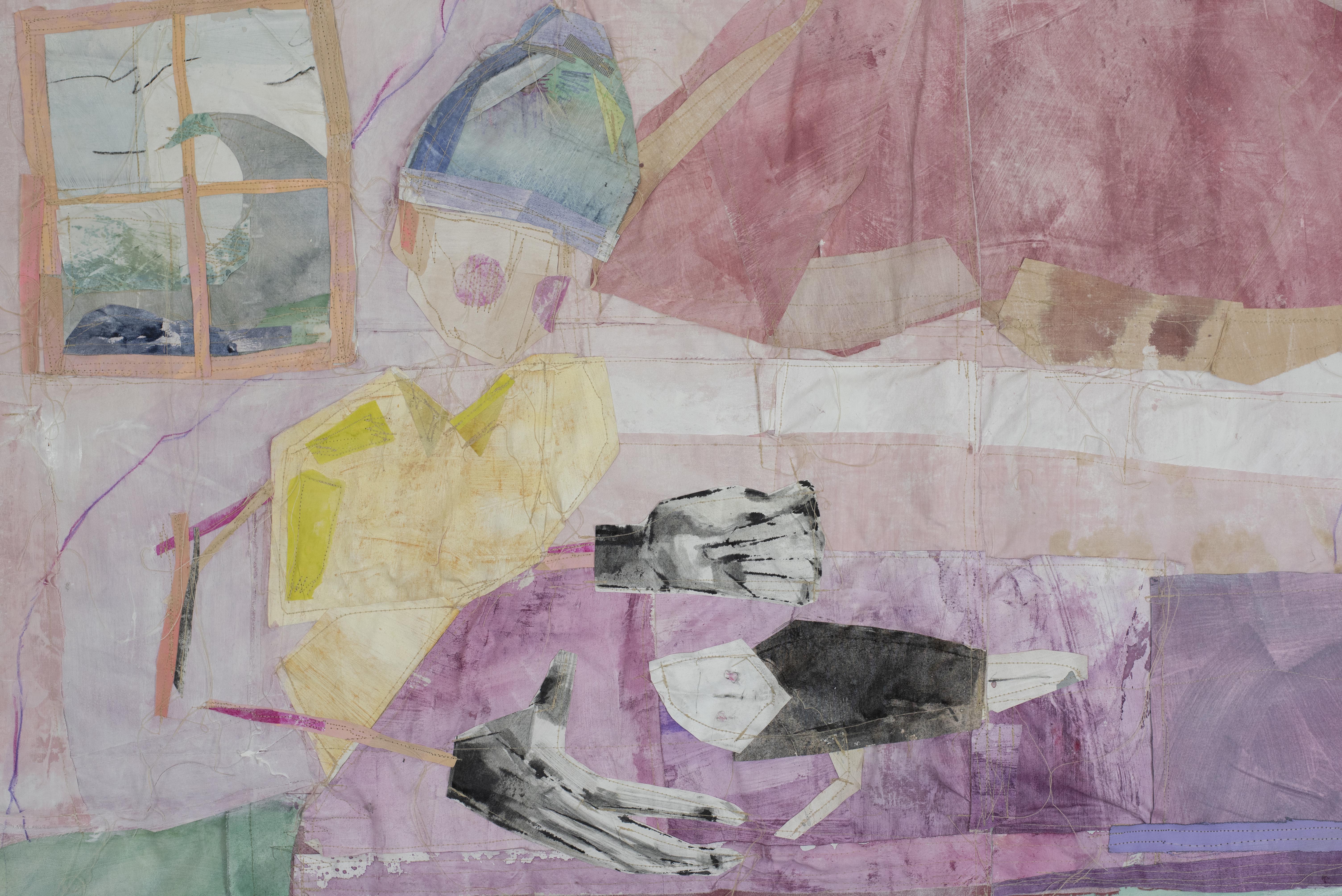 in warm pink light, with all my pets (detail)