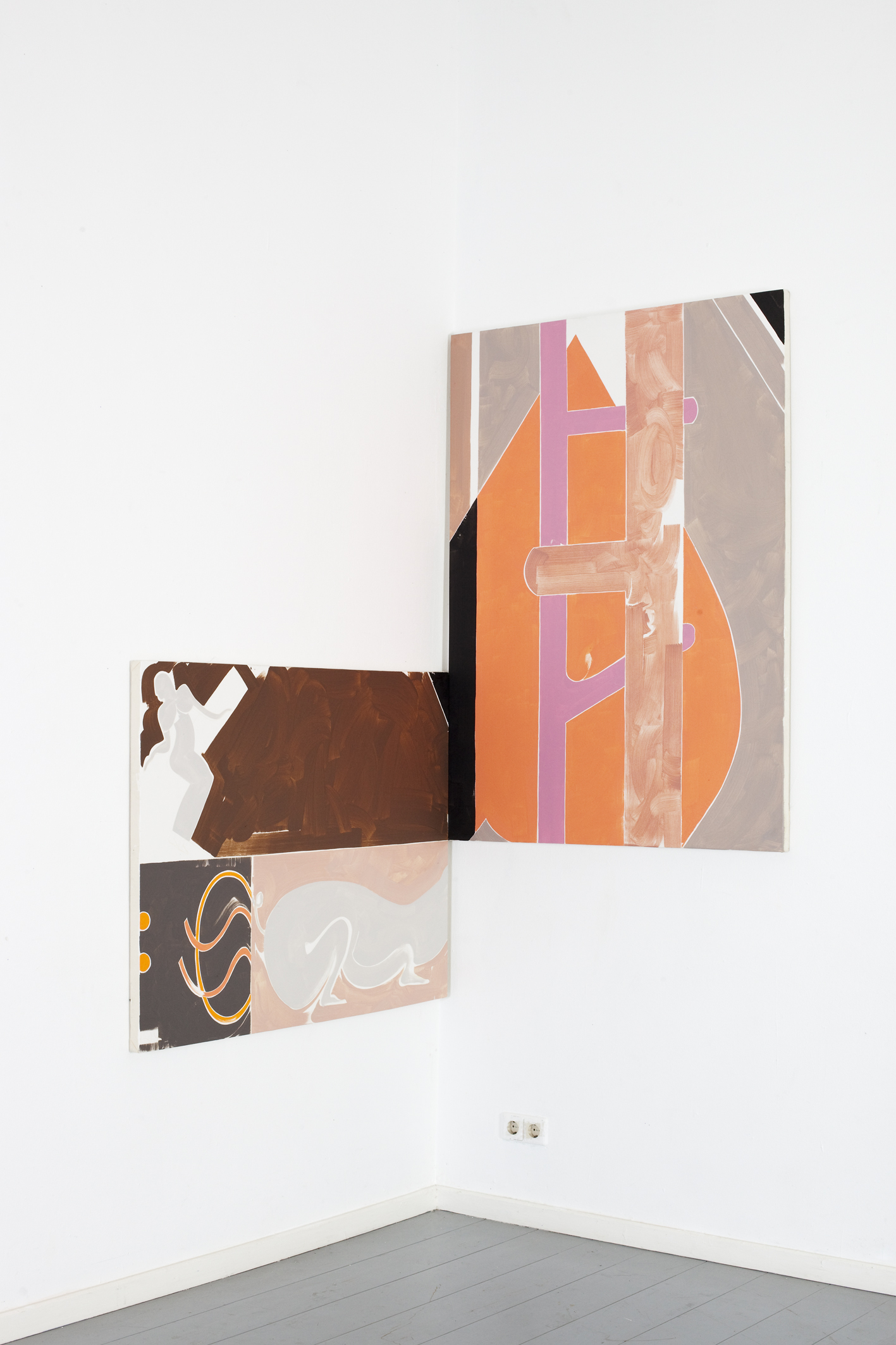 &ldquo;WW / F // : B / 1&rdquo; 2015. Oil on canvas, 93 x 125 cm &bdquo;ER / T // : B / 2&ldquo; 2015. Oil on canvas, 148 x 105 cm