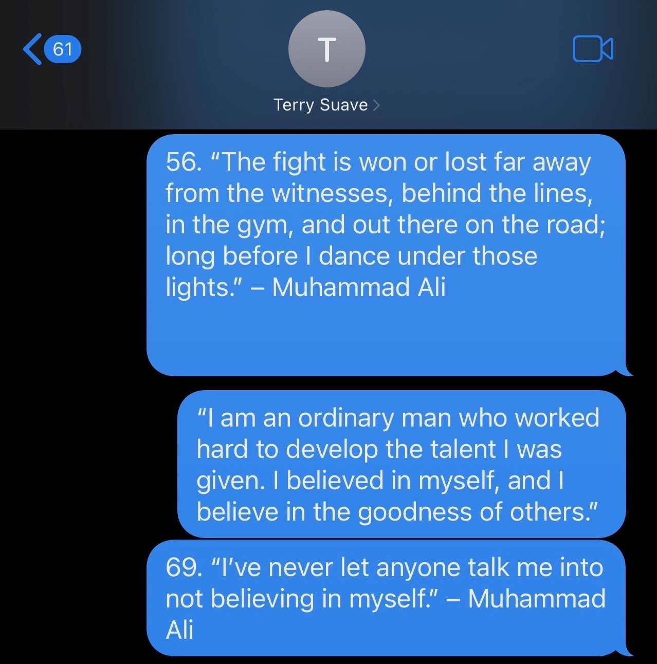 These were possible quotes for the left part of the jacket. I studied a lot of Muhammed Ali interviews during this process and I'm glad I did. I respect Ali as a man very much, not just an athlete. He is the epitome of greatness and authenticity.