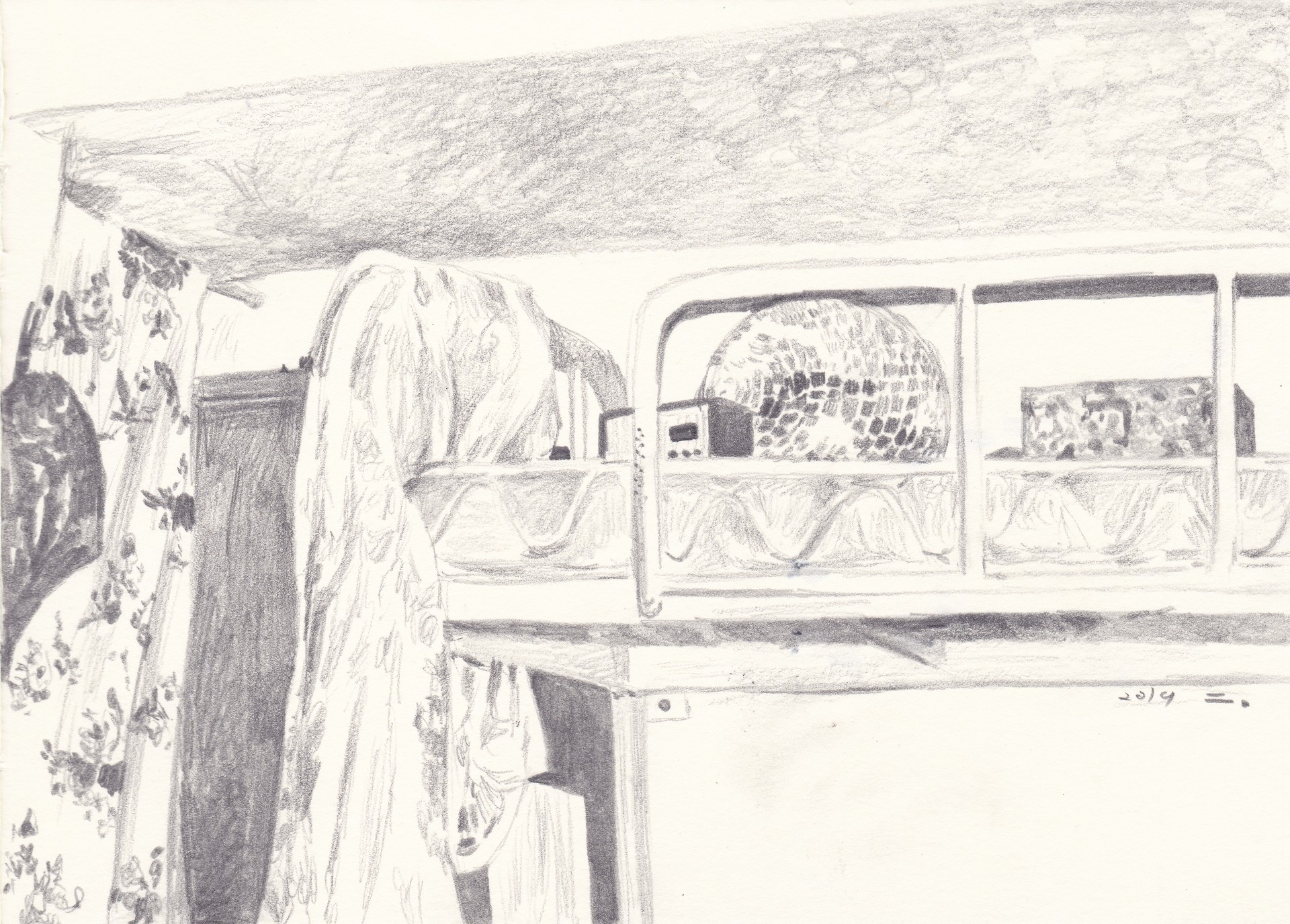 뜨거울 때 꽃이 핀다, 2019, pencil on paper, 14.8*21(cm)