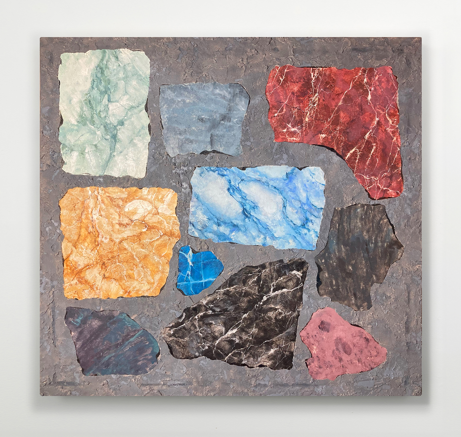 Touchstone, 2023, oil and pumice on linen, 61" x 65"