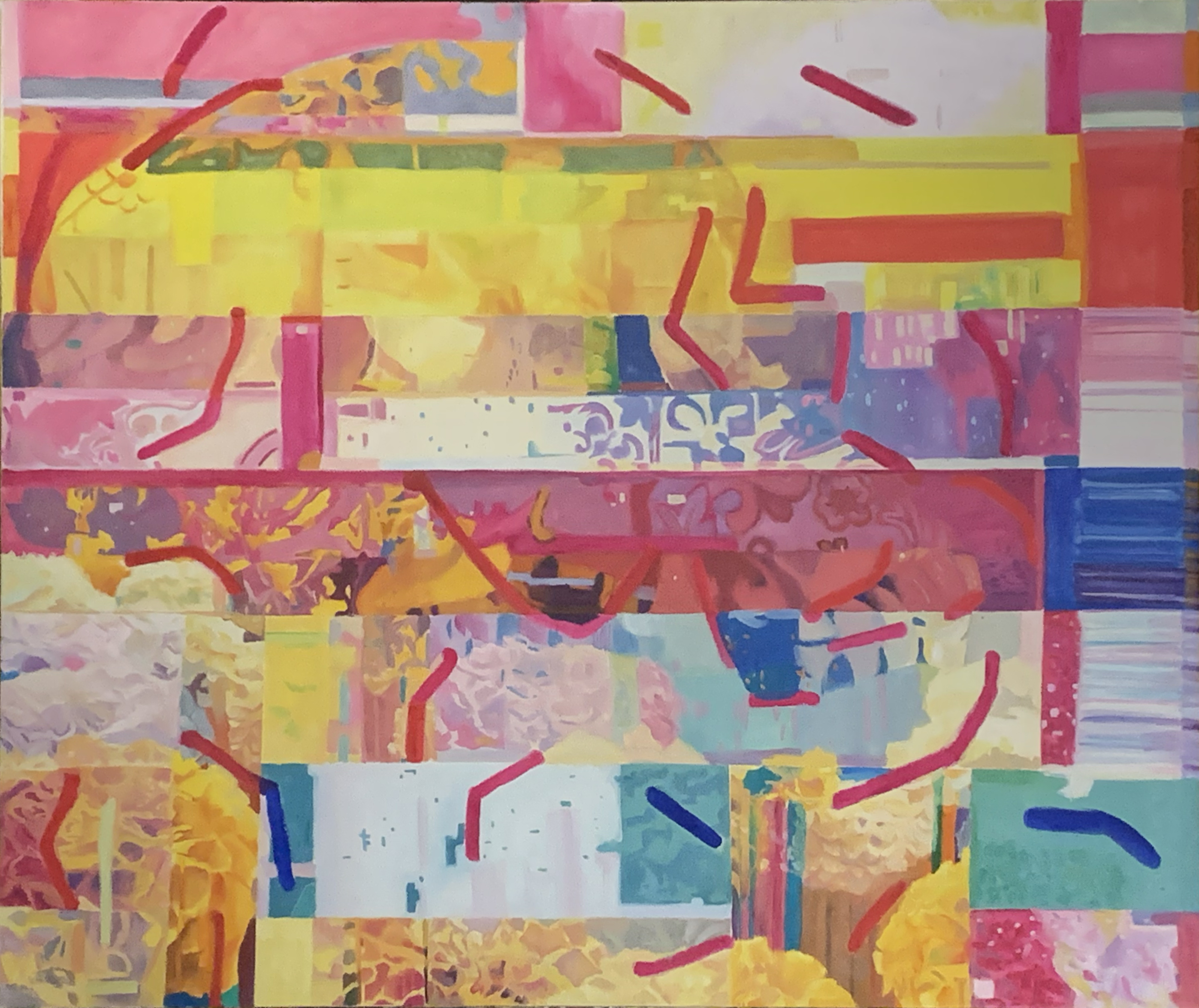 The heart that restlessly dwells in the solitude of life, oil on canvas, 47.25" x 39.4", 2020