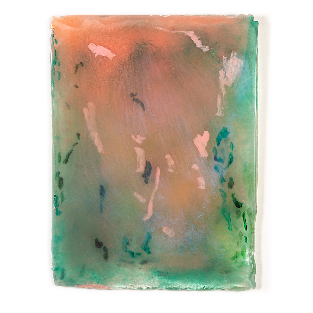 "Éther"; acrylique, pigment et époxy ; 24 x 18 po ; 2024