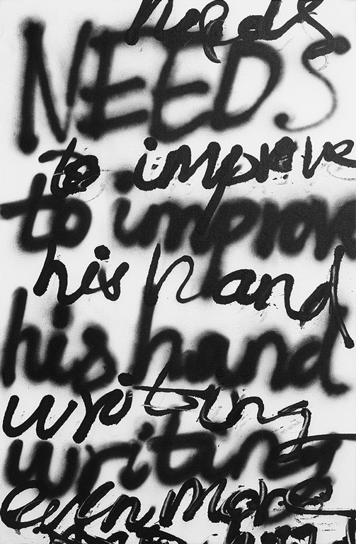 needs to improve his handwriting even more