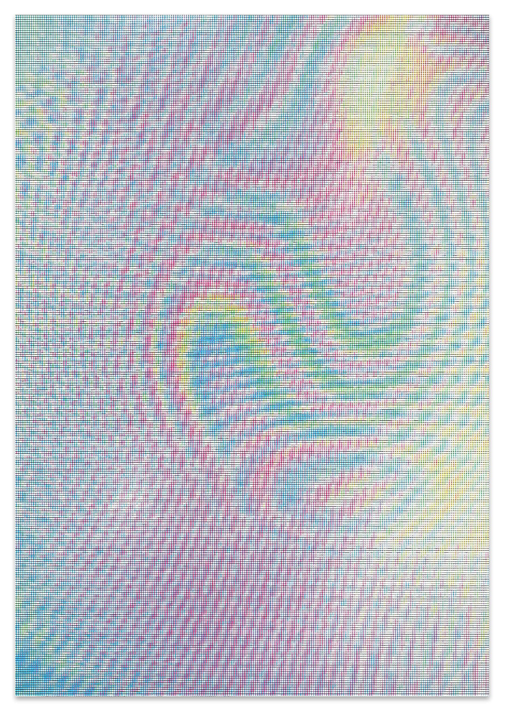 Interference # 09, India ink on cotton paper   mounted on aluminium panel, 98 x 138 cm, 2025