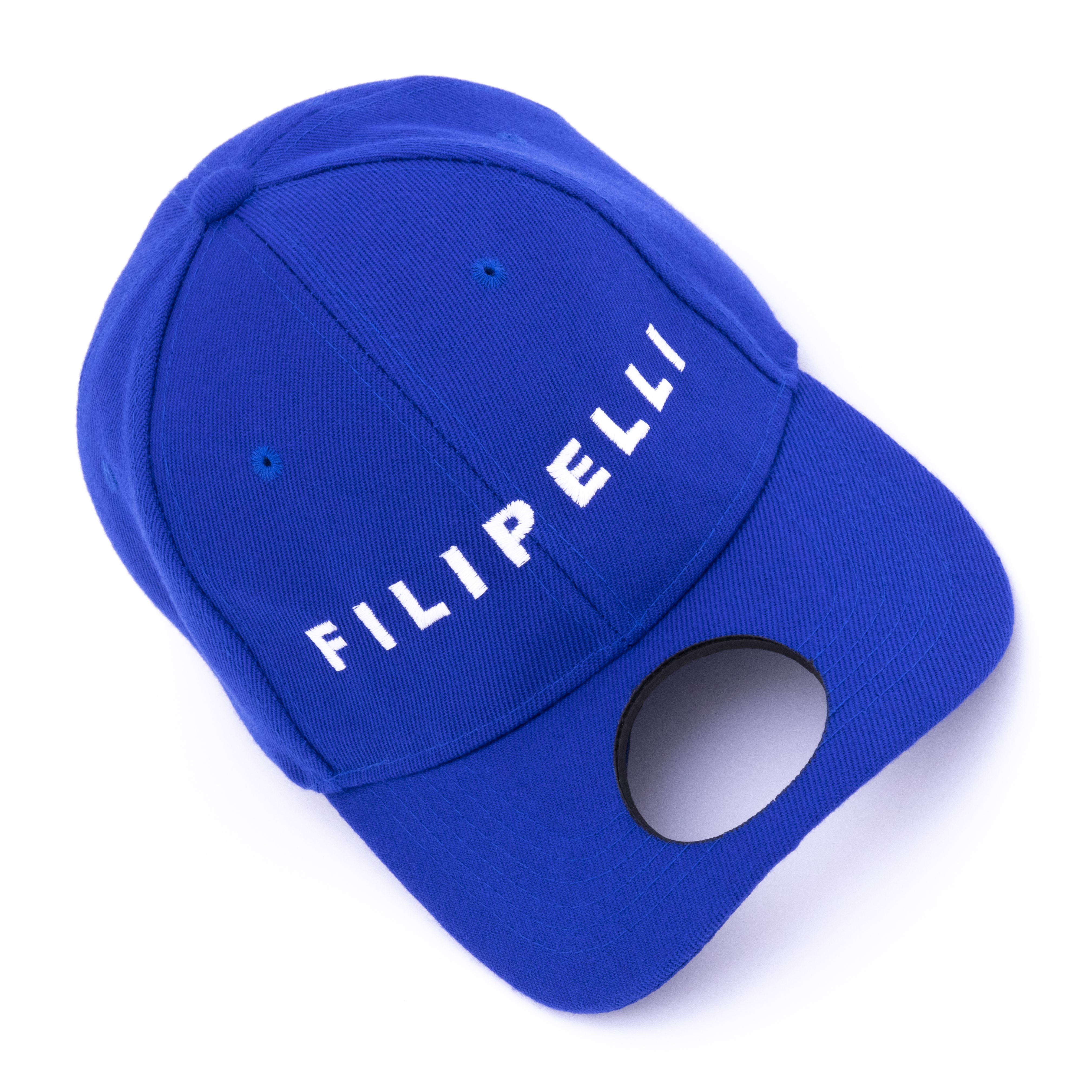 2040 Cap (Royal)Embroidered cap with laser cut brim,signed and numbered interiorEdition of 150 plus 6 AP