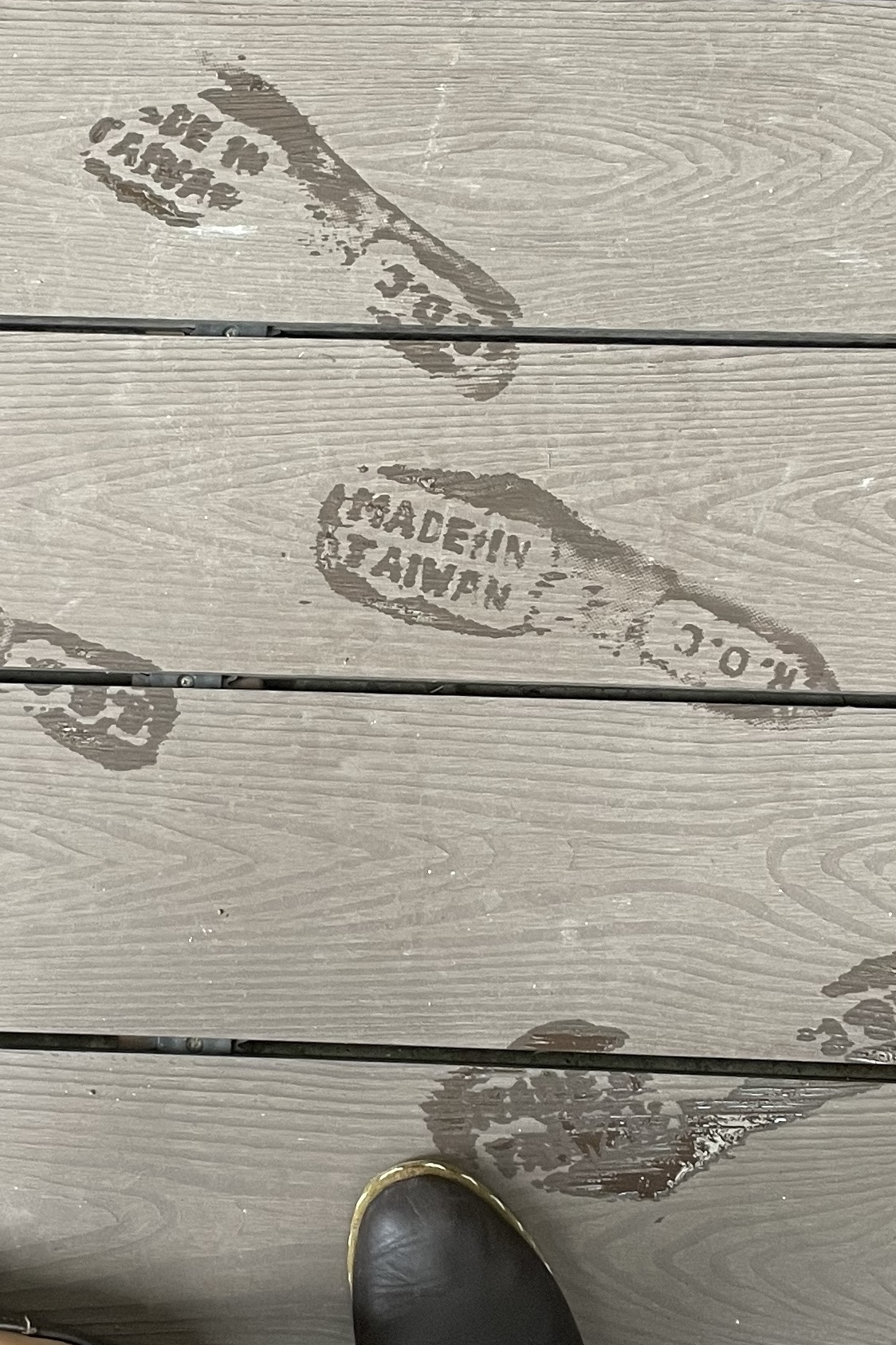 Flats on wooden platform. Tamsui, Taiwan. October, 2021