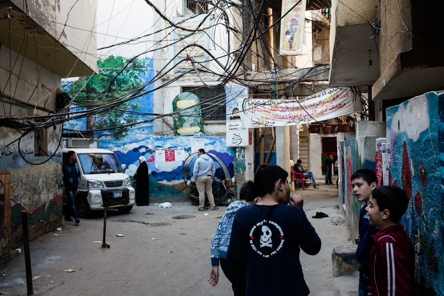 Shatila camp, beirut, lebanon Rue du camp. 