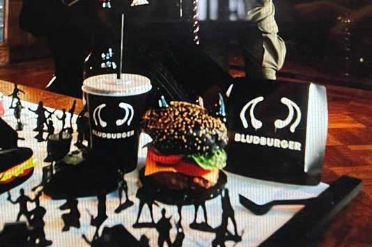 Burger box and soda designed graphics