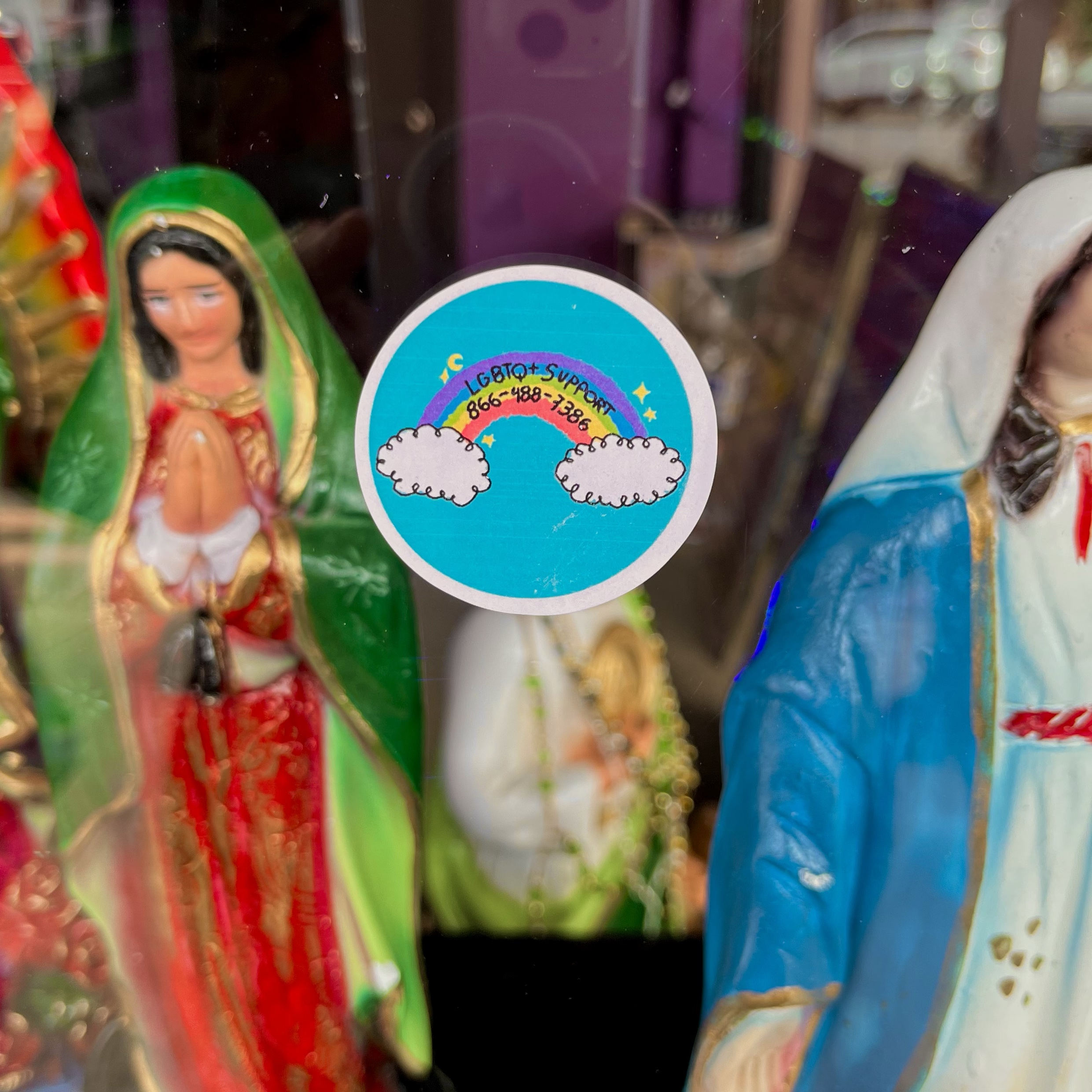 Made stickers with LGBTQ+ hotline and left them all over downtown McAllen TX