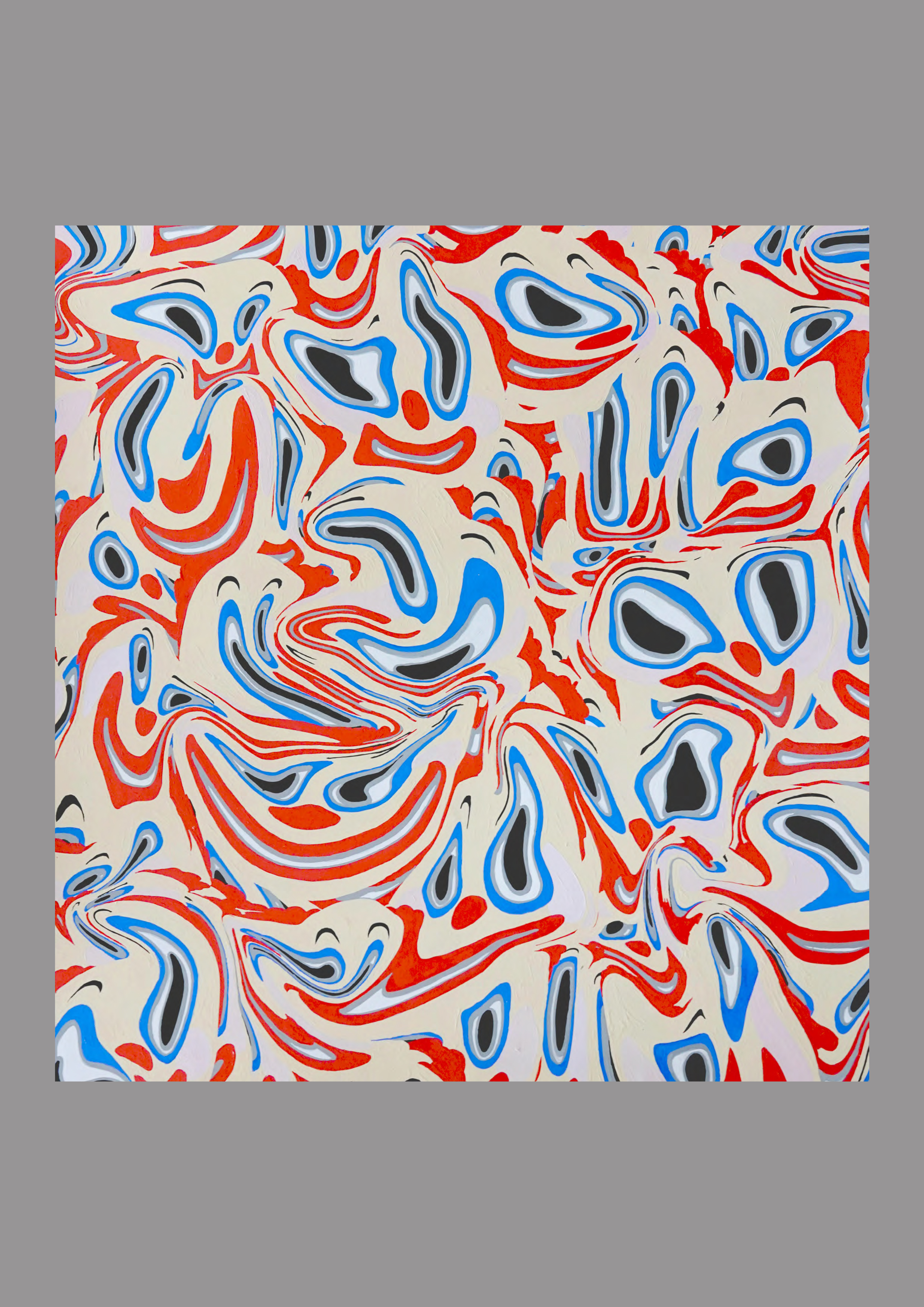 Untitled, markers acrylics and pencil on paper, 80 x 120 cm, 202