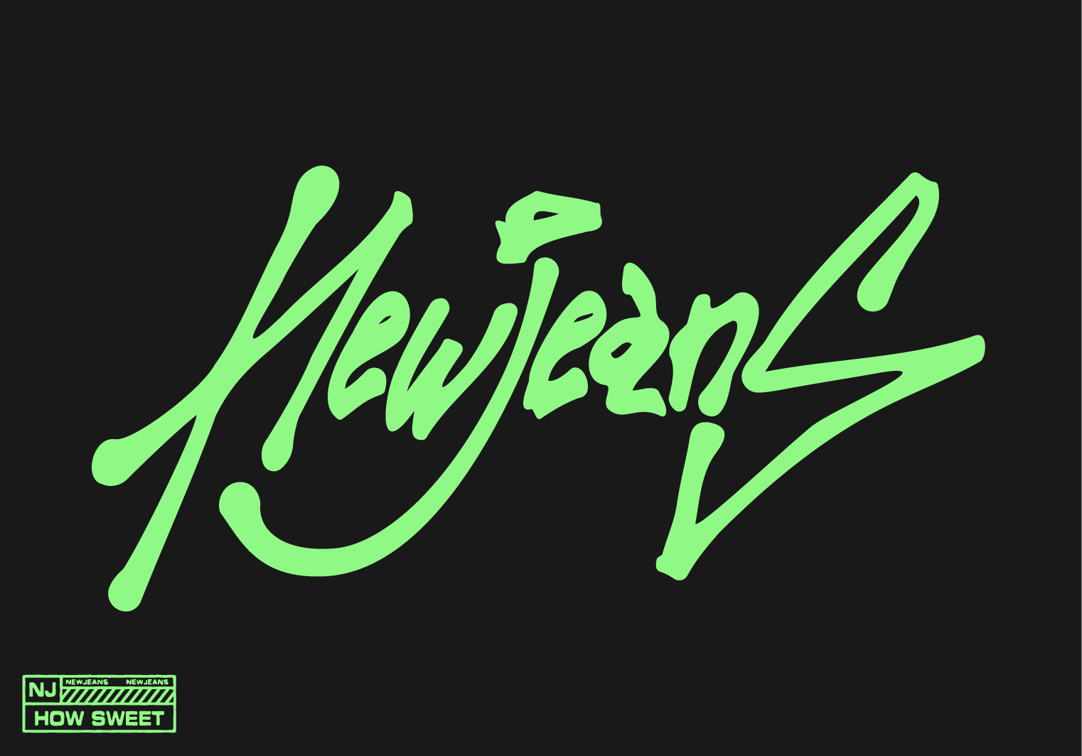 NewJeans 'HOW SWEET' Logo Lettering Design