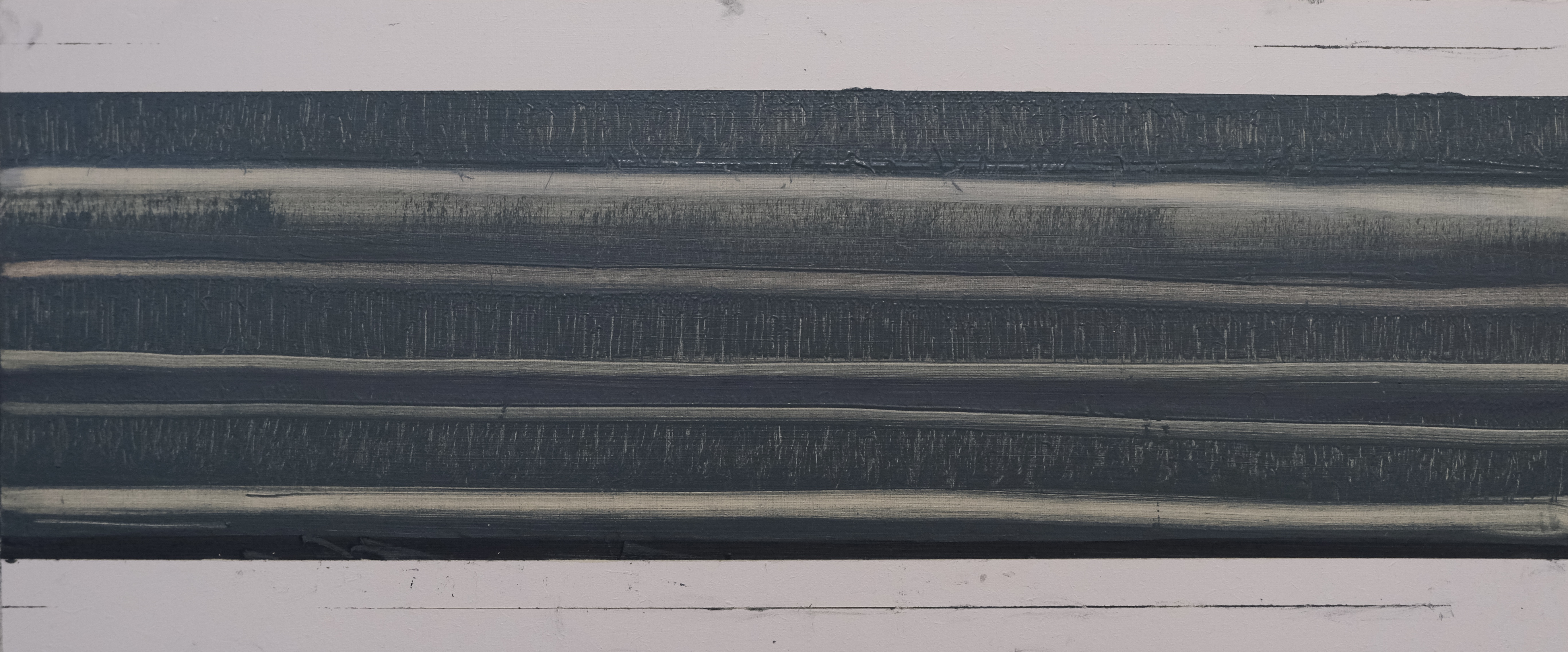 U6-6, Oil on MDF, 25 x 60 cm