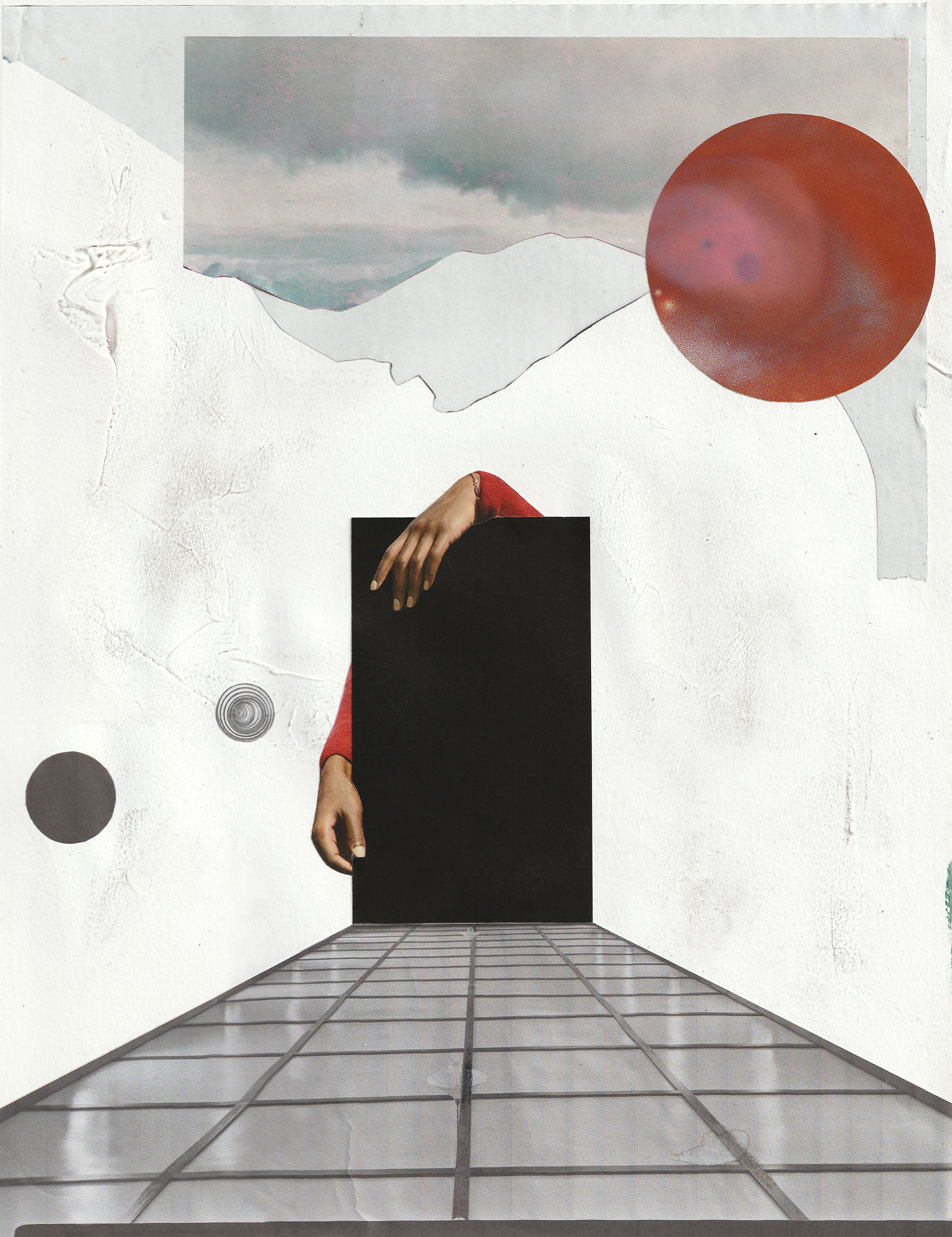 Portal, 2021. Mixed media collage, 9 x 12 in.