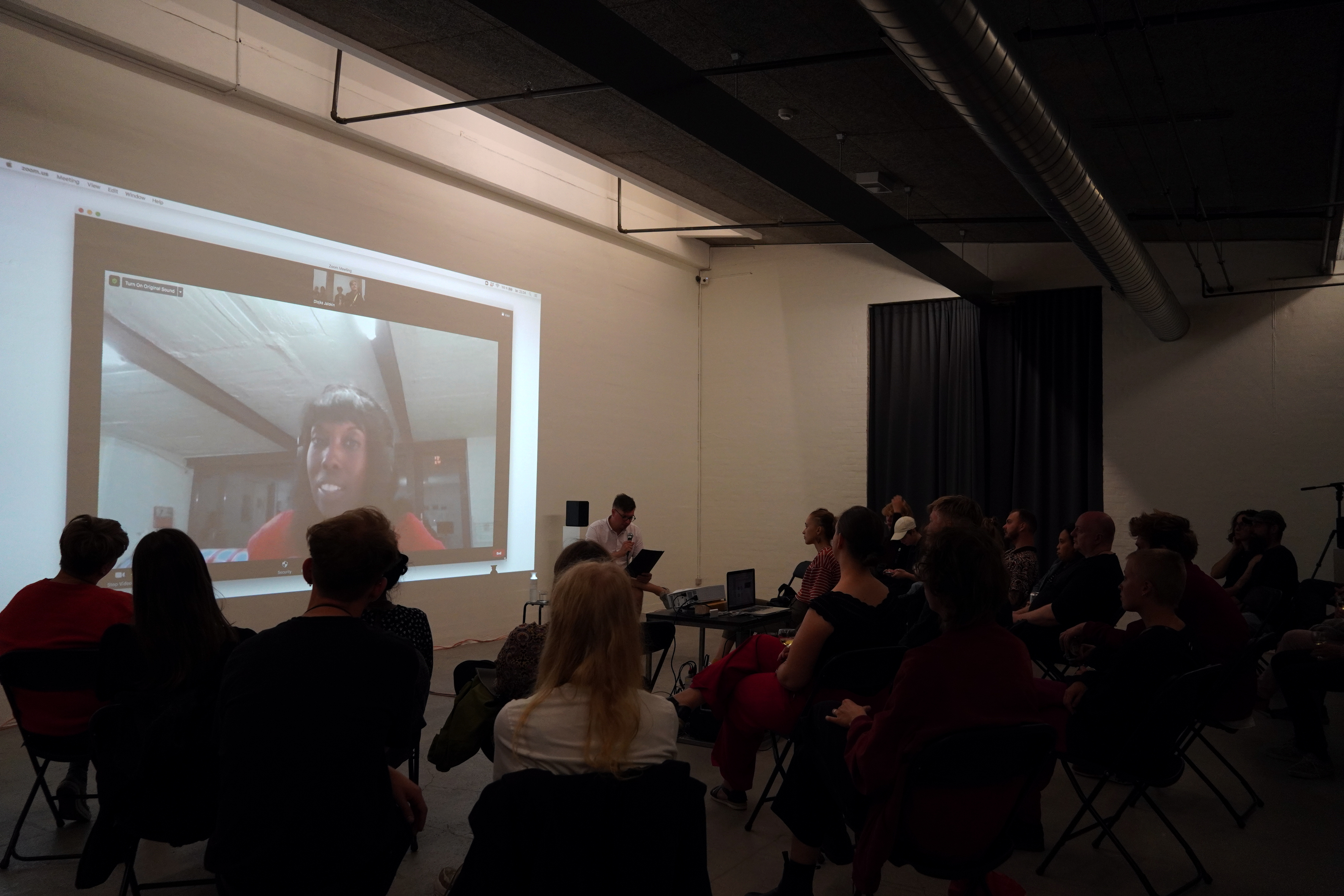 Documentation of Film Screening and Talk as part of Becoming Plant by Grace Ndiritu, Kunsthal Nord, Aalborg, 2021 (photocredit: Rikke Ehlers Nilsson)