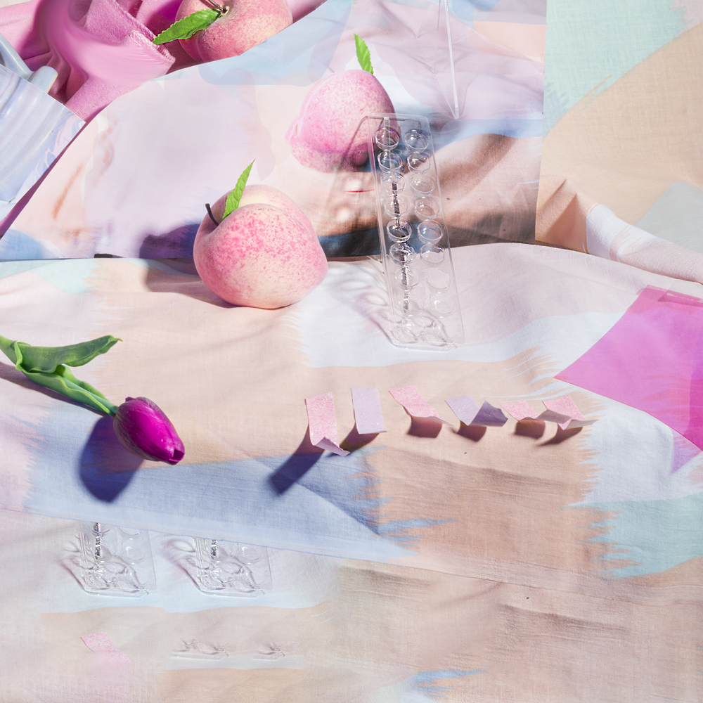 Peaches and Perfume (detail), 2023, archival pigment print, 15” x 15”