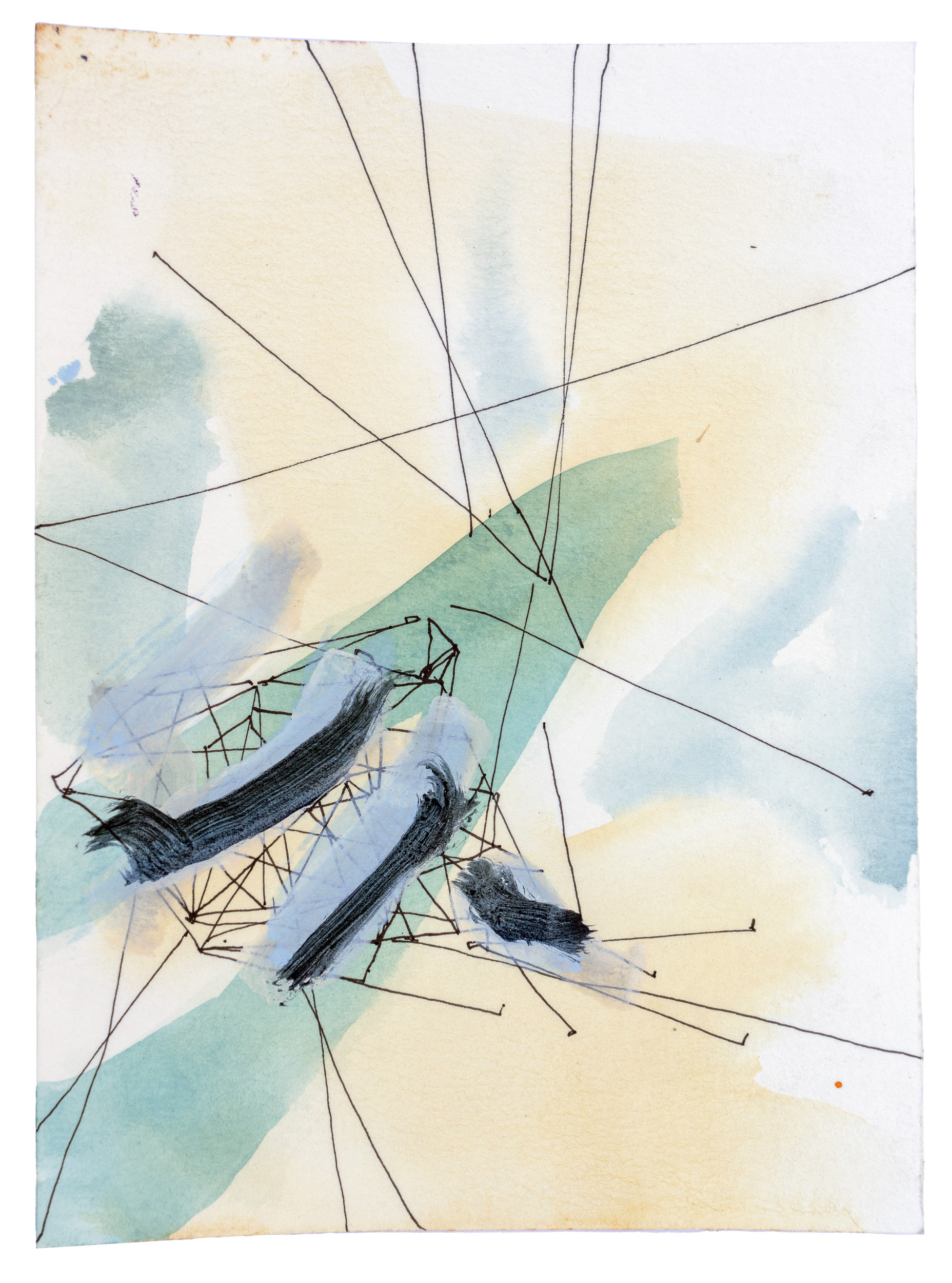 8. 2022, watercolor and ink on paper 7.5 x 5.5 inches
