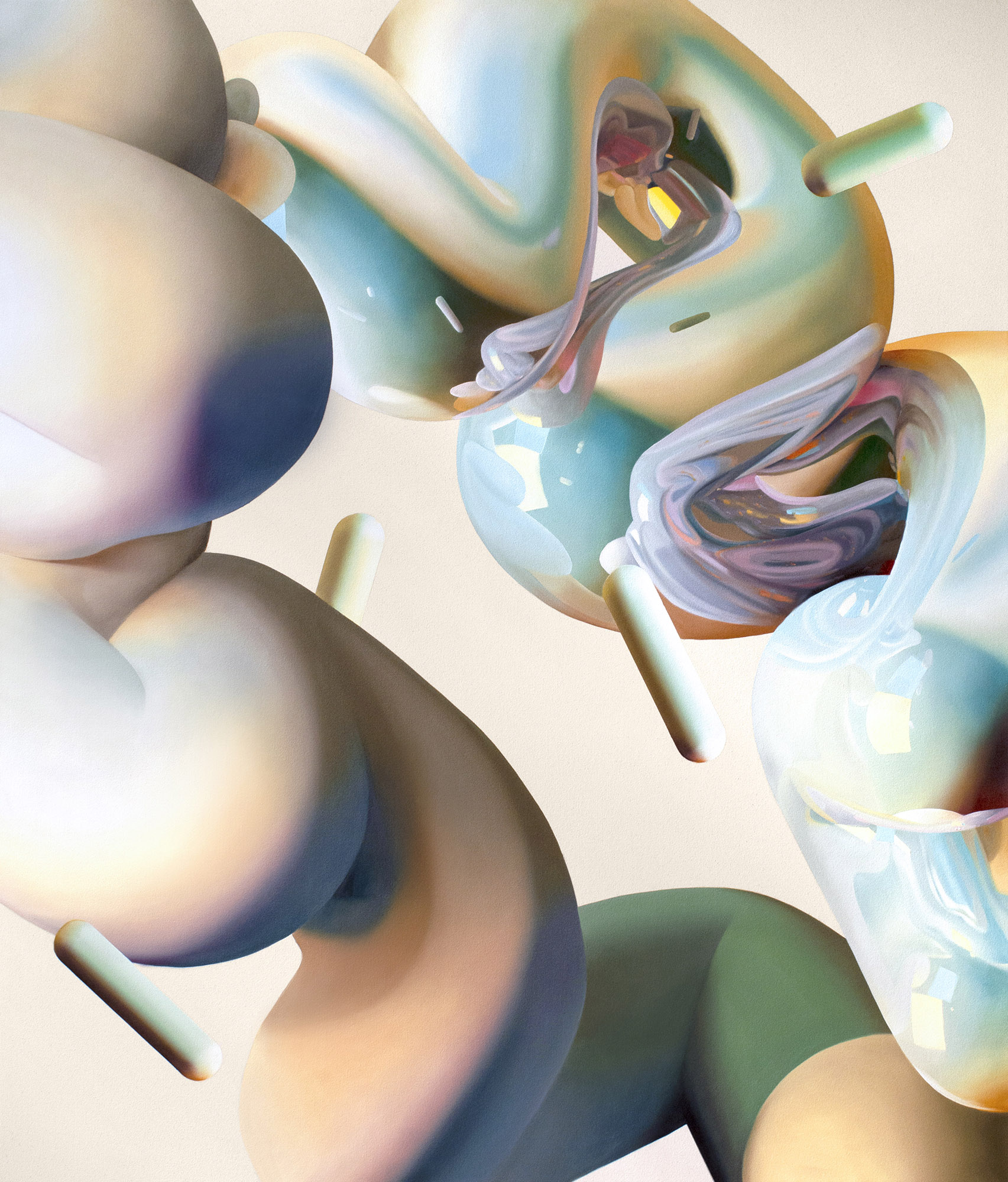 Soft Body Dynamics 26, 62" x 72" Oil on canvas 2020.