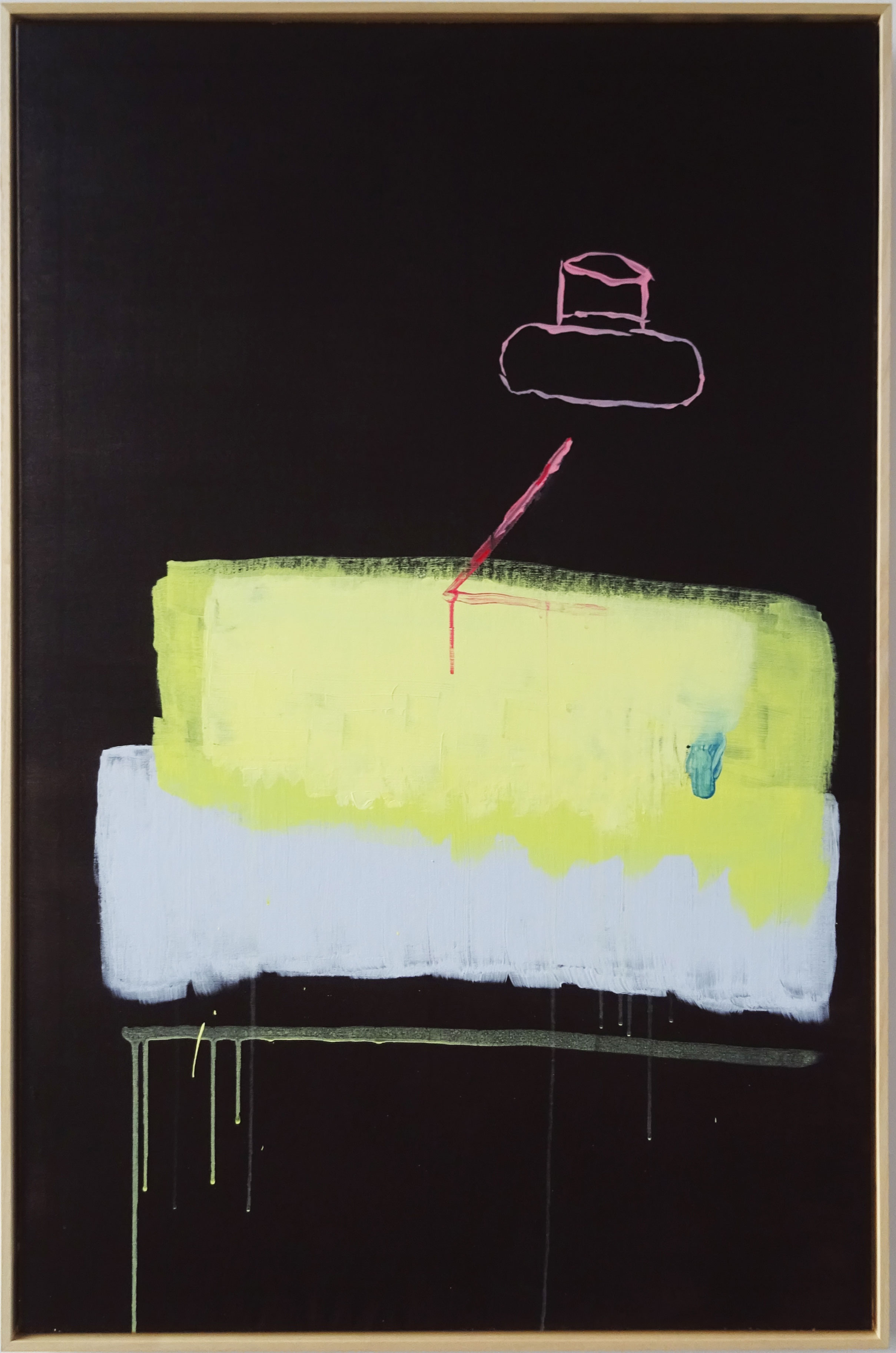 Untitled/ Wall Paint, Gesso, Acrylics on Cotton/ 80x120