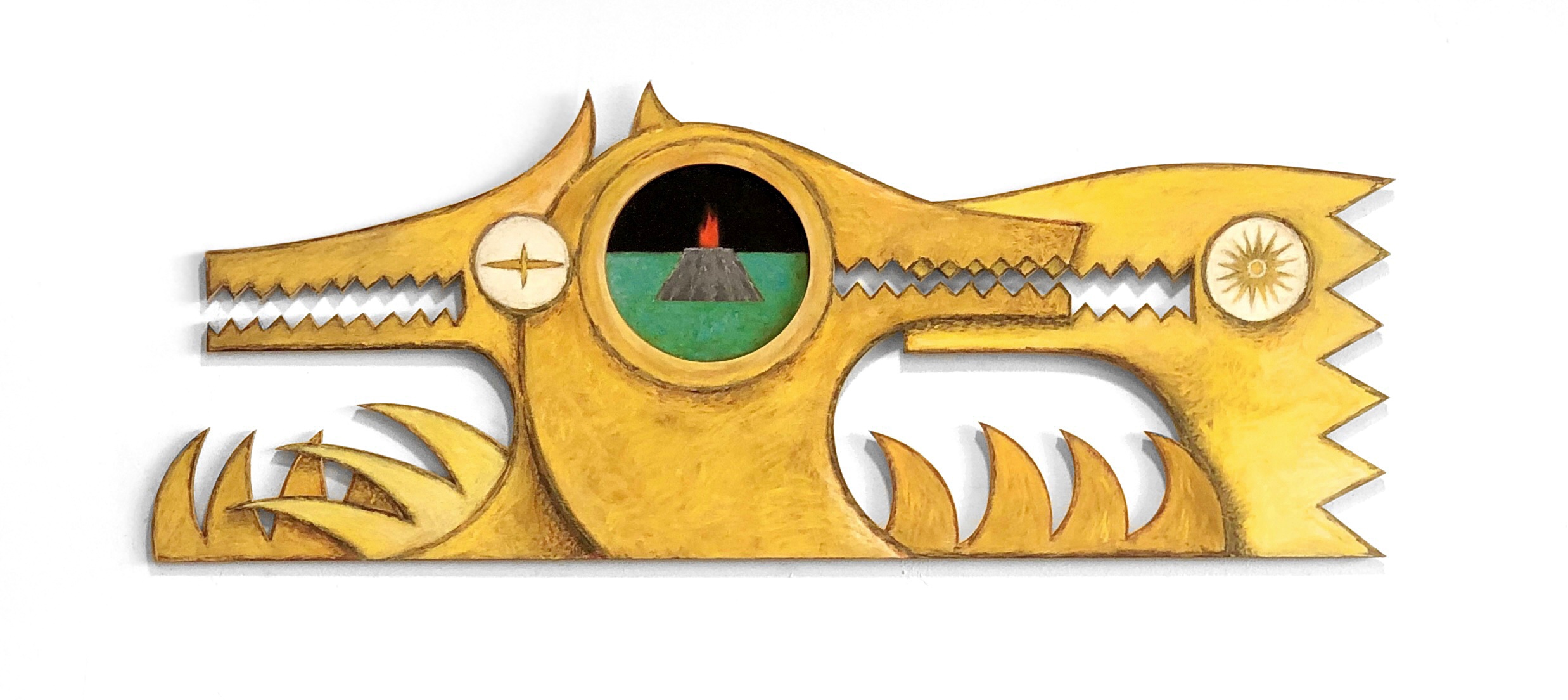 In Me I See You, pastel and oil on wood, 32 x 12 inch, 2024