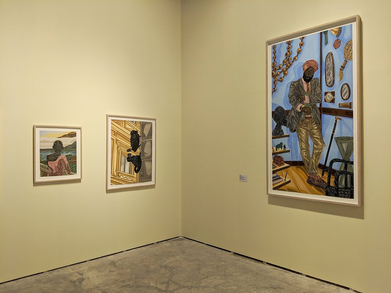 Toyin Ojih Odutola: Scenes of Exchange, installation view at the Orto Botanico di Palermo for the 12th Manifesta Biennial. Organized by Chiara Cartuccia.