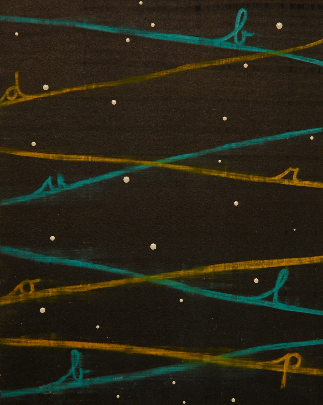 Untitled 2011, mixed media on paper/aluminium, 20 x 16 cm