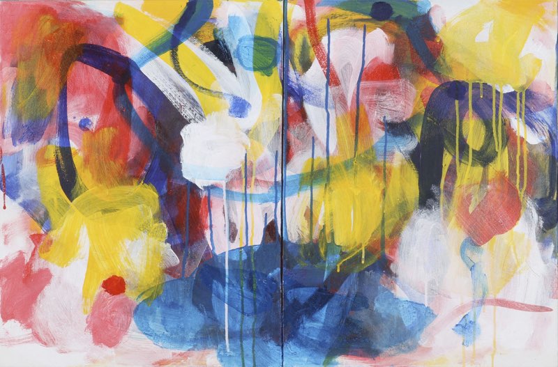 New Diptych  2017acrylic/canvas  24x36”