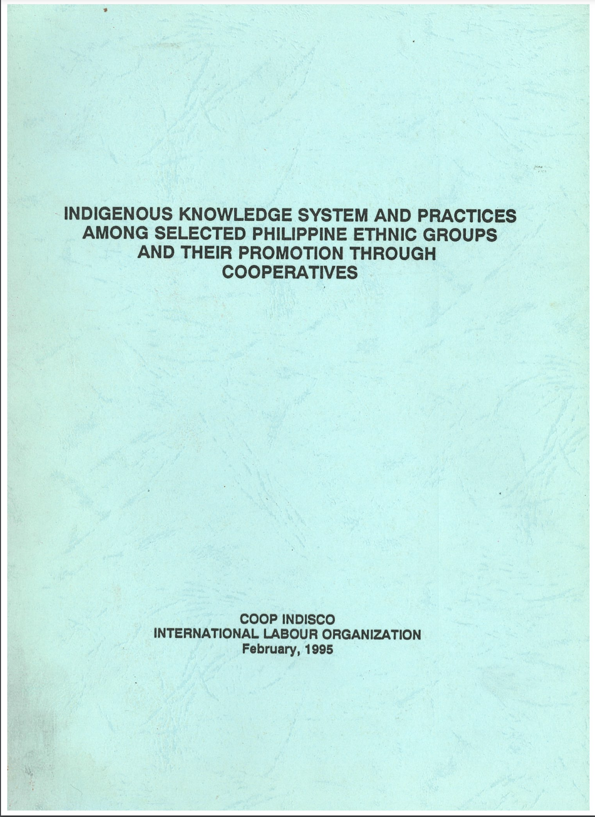 Philippines - Indigenous Knowledge Systems & Practices in Philippine Ethnic Groups