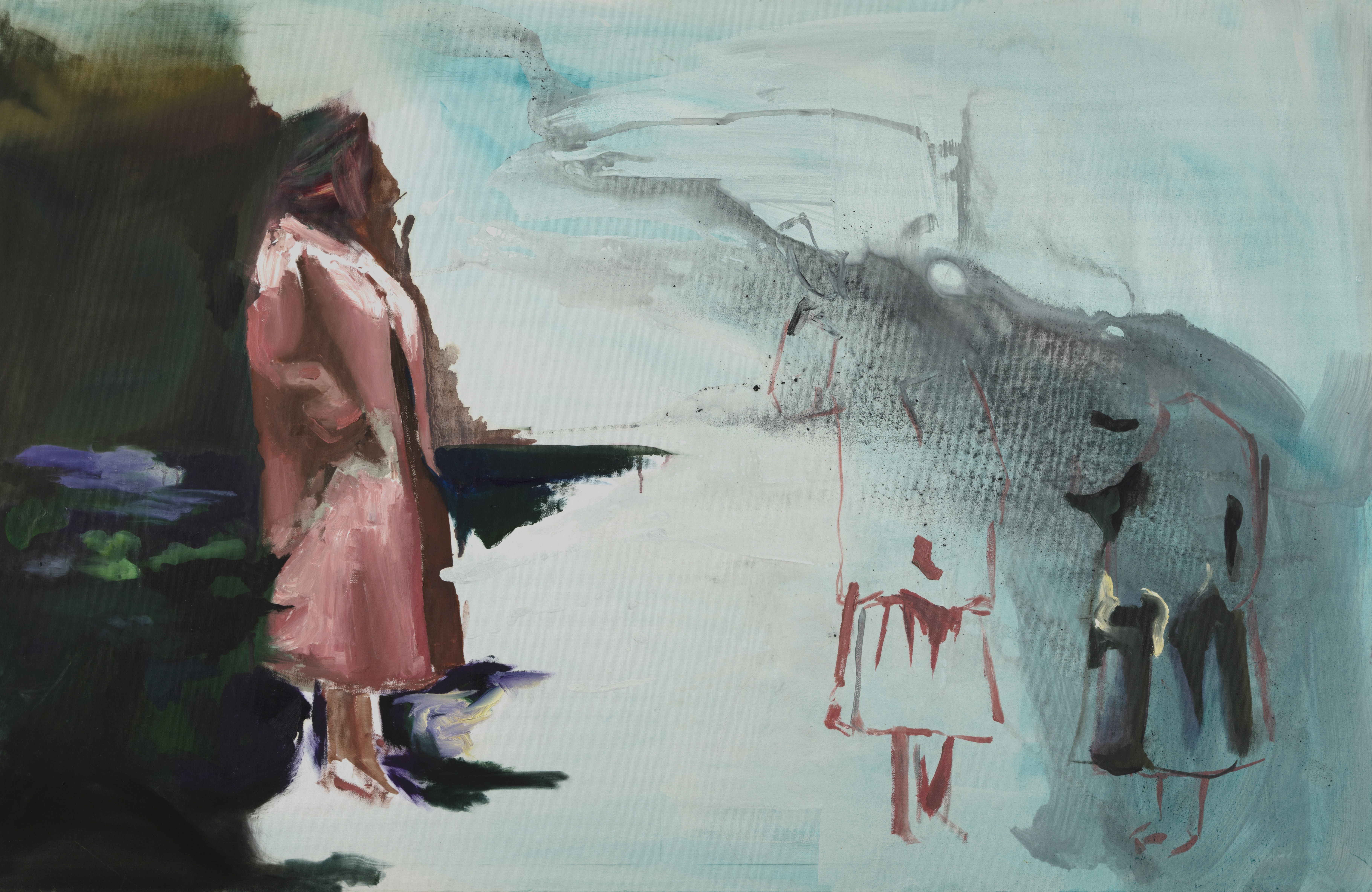 With friends, Oil on canvas, 75 x 115 cm, 2019