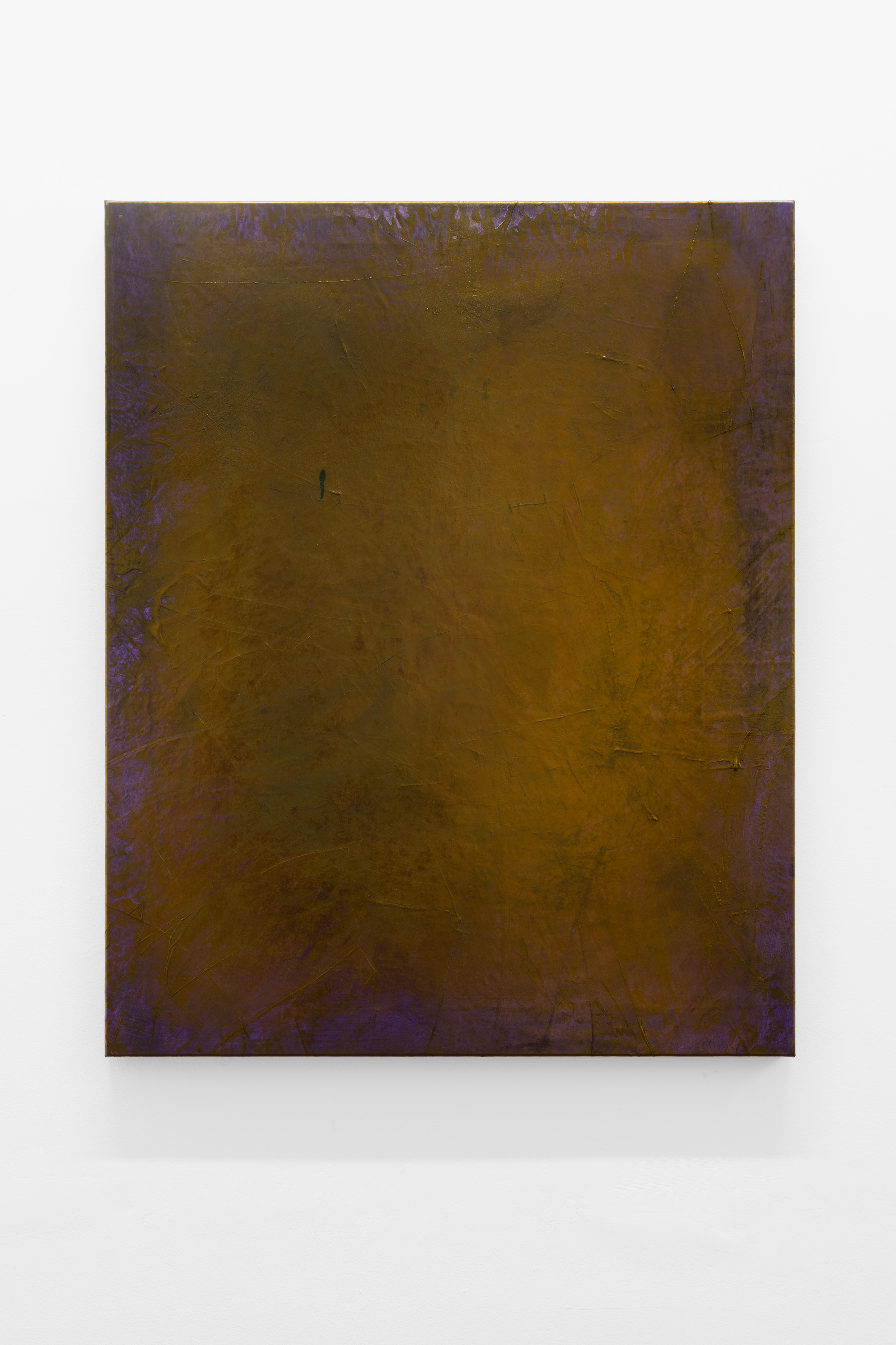 Mineral Painting (The pulsar, pulsating), Bonze, Azurite, Tyrian, Acrylic on Linen, 95 x 77cm. Photo: Laura Moore 	