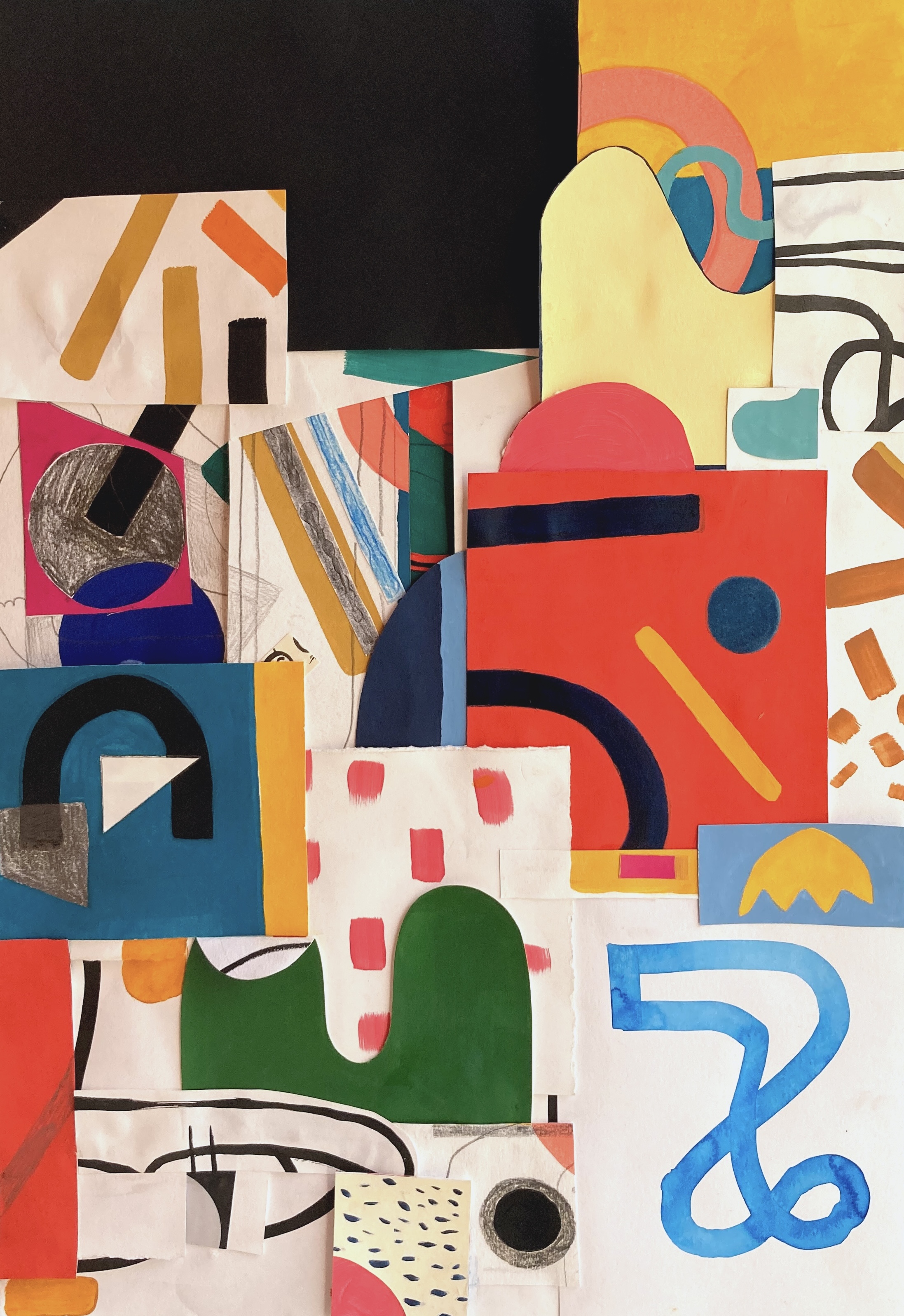 Dreamcatcher, 2022, collage, 38 x 22 cm