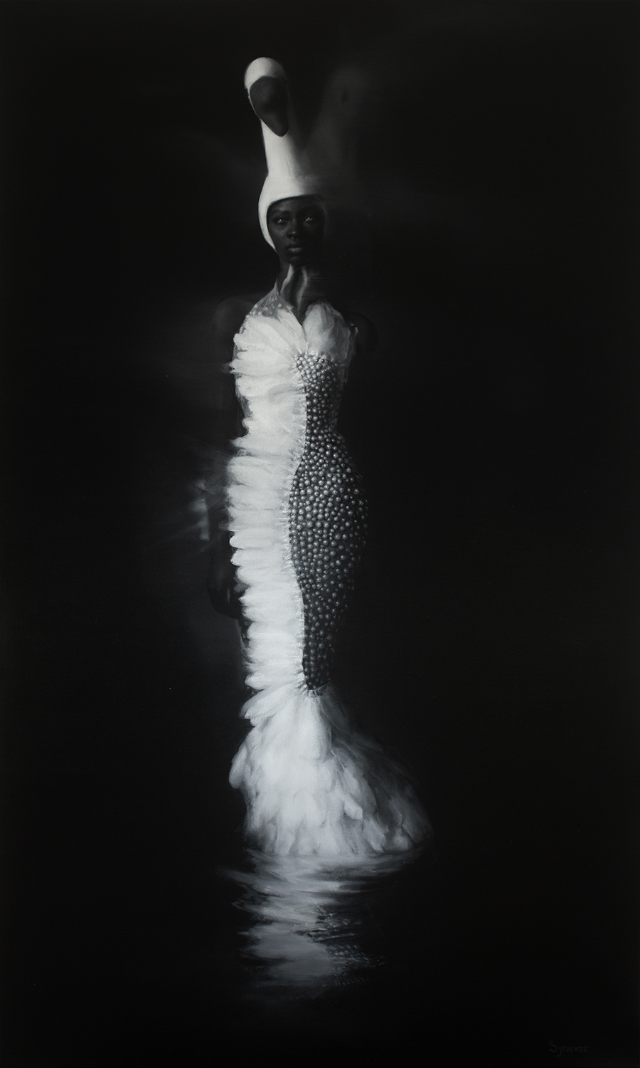 'Dark Water', oil on canvas. 75 x 125cm