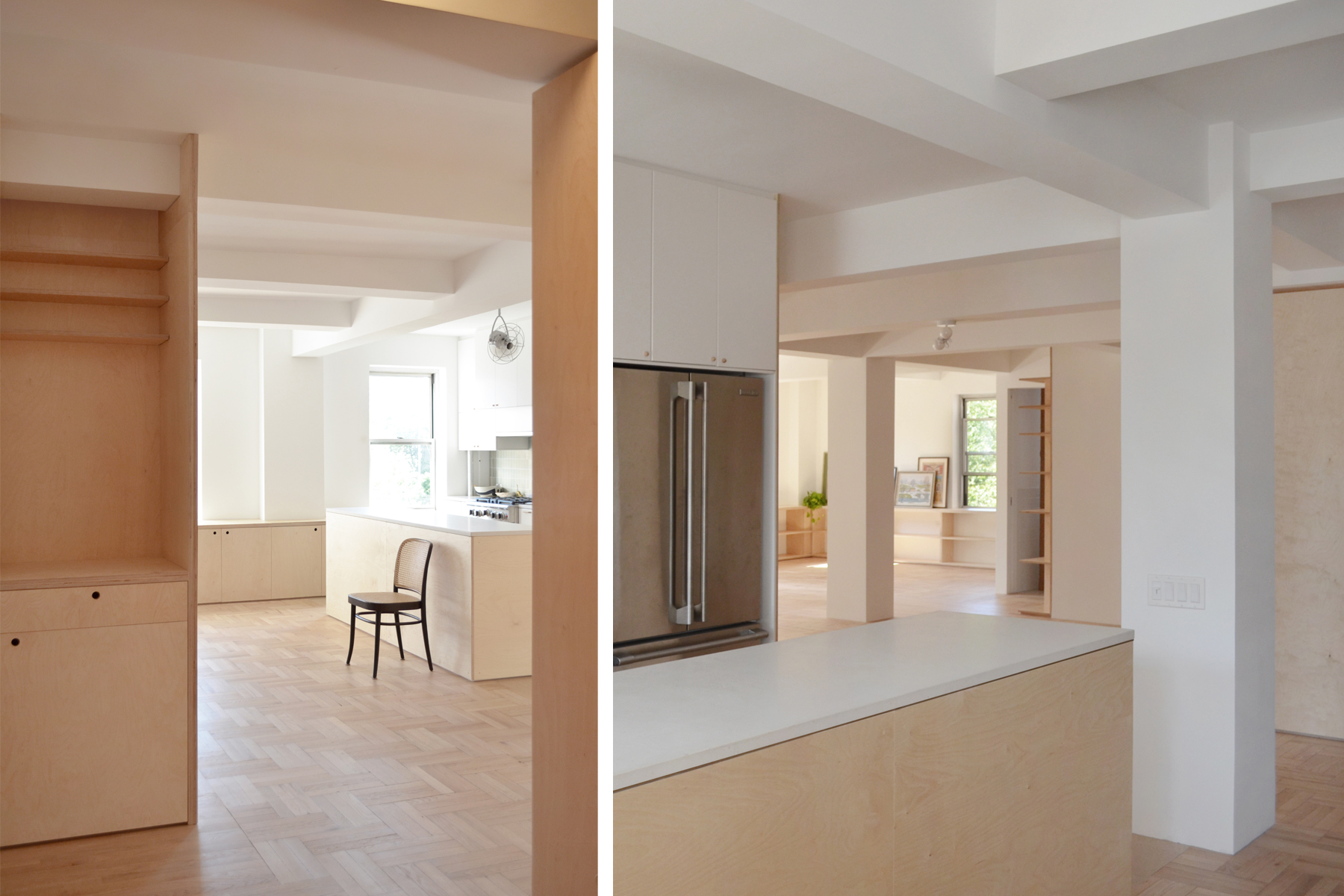 ● Views to and from kitchen / Lower East Side Apartment / Davies Toews / Role: Project Manager / New York, NY (2016-18)