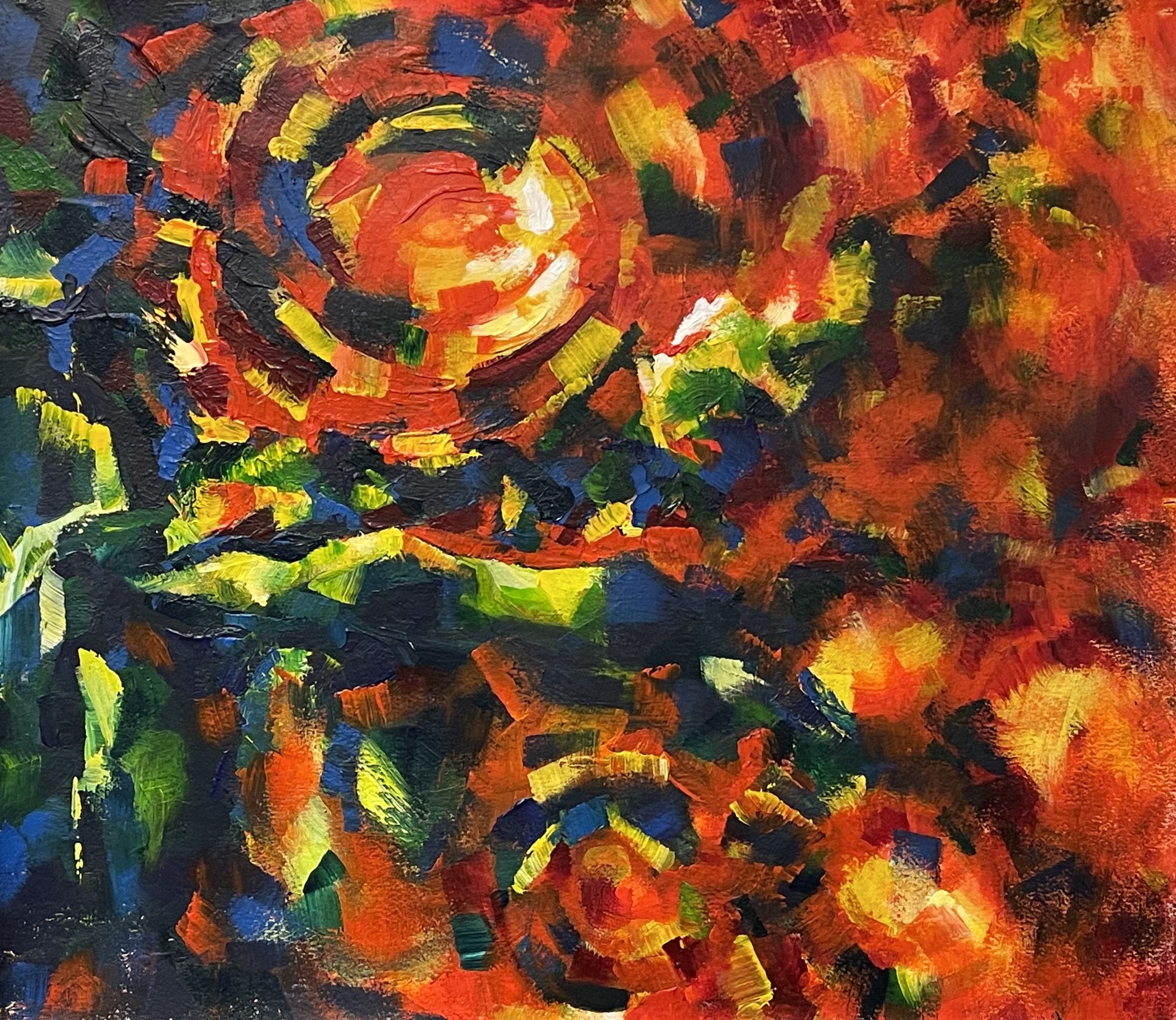 "tree at sunset," 2021. acrylic