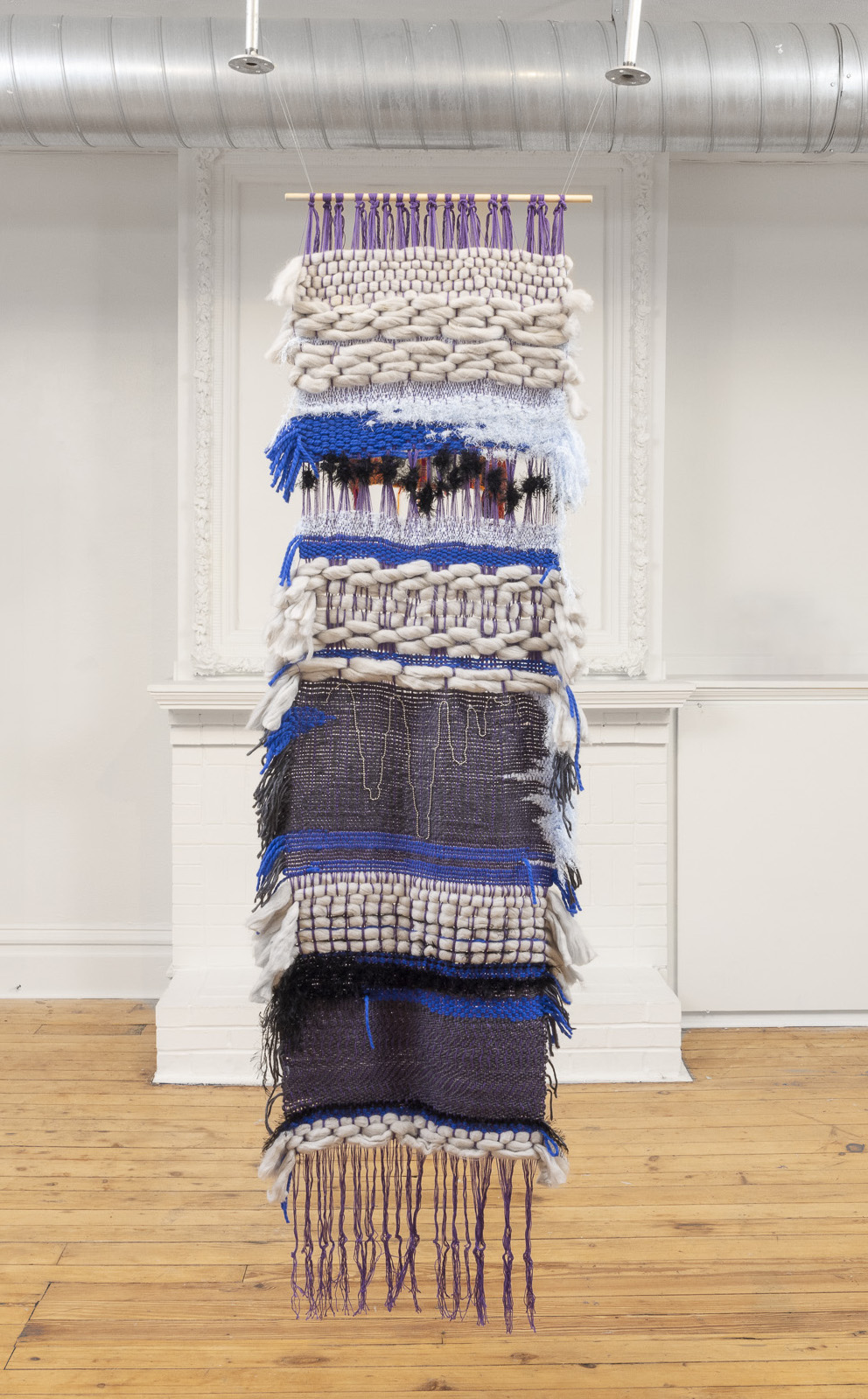 Warp and Weft | Cotton yarn weaving | 20 &frac12; x 79 in (Off loom) | 2024