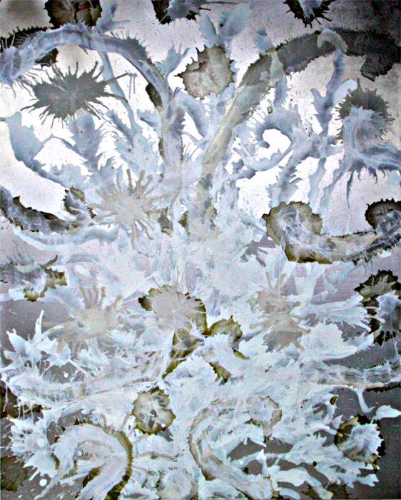 Smoke #1, 2002, oil on aluminum, 60x48 in